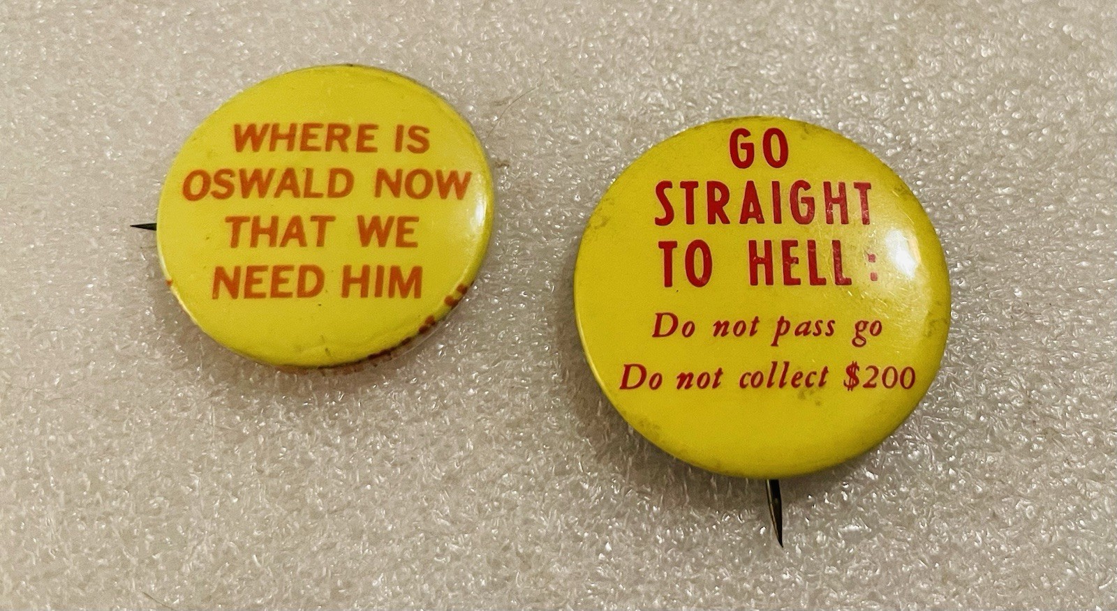 2 Different Vintage Pinback Buttons Vietnam Era Military Slogans 2 Different Vintage Pinback Buttons Vietnam Era Military Slogans