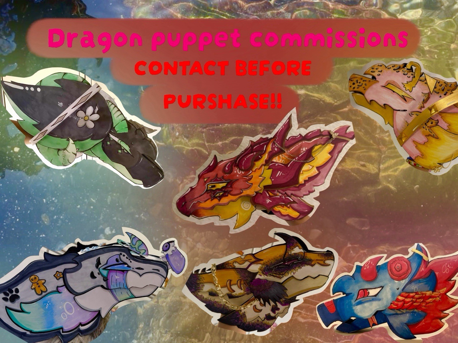 Dragon Puppet Paper Dragon Commissions handmade custom art 
