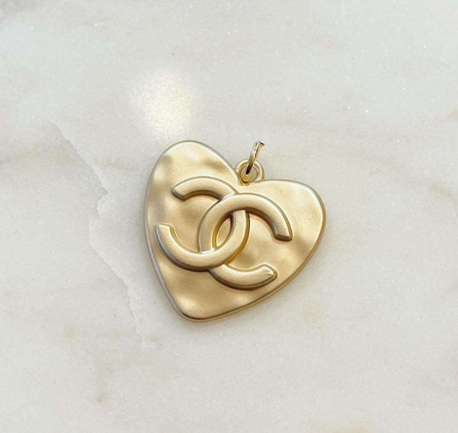 Designer Gold Heart Zipperpull | set of 1 Designer Gold Heart Zipperpull | set of 1