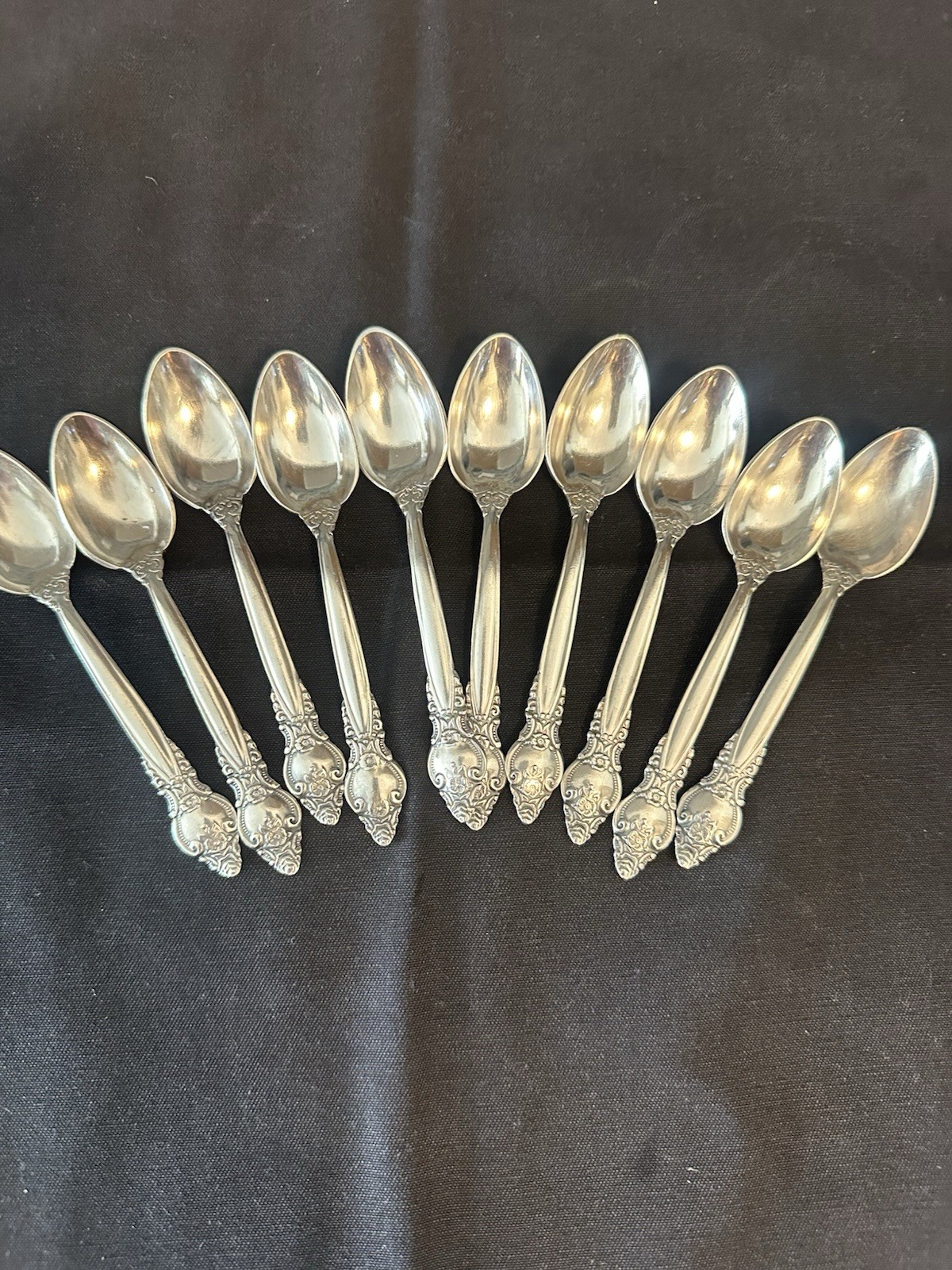 Vintage melchior silver-plated teaspoons, Soviet flatware set 10 pcs Vintage melchior silver-plated teaspoons, Soviet flatware set 10 pcs