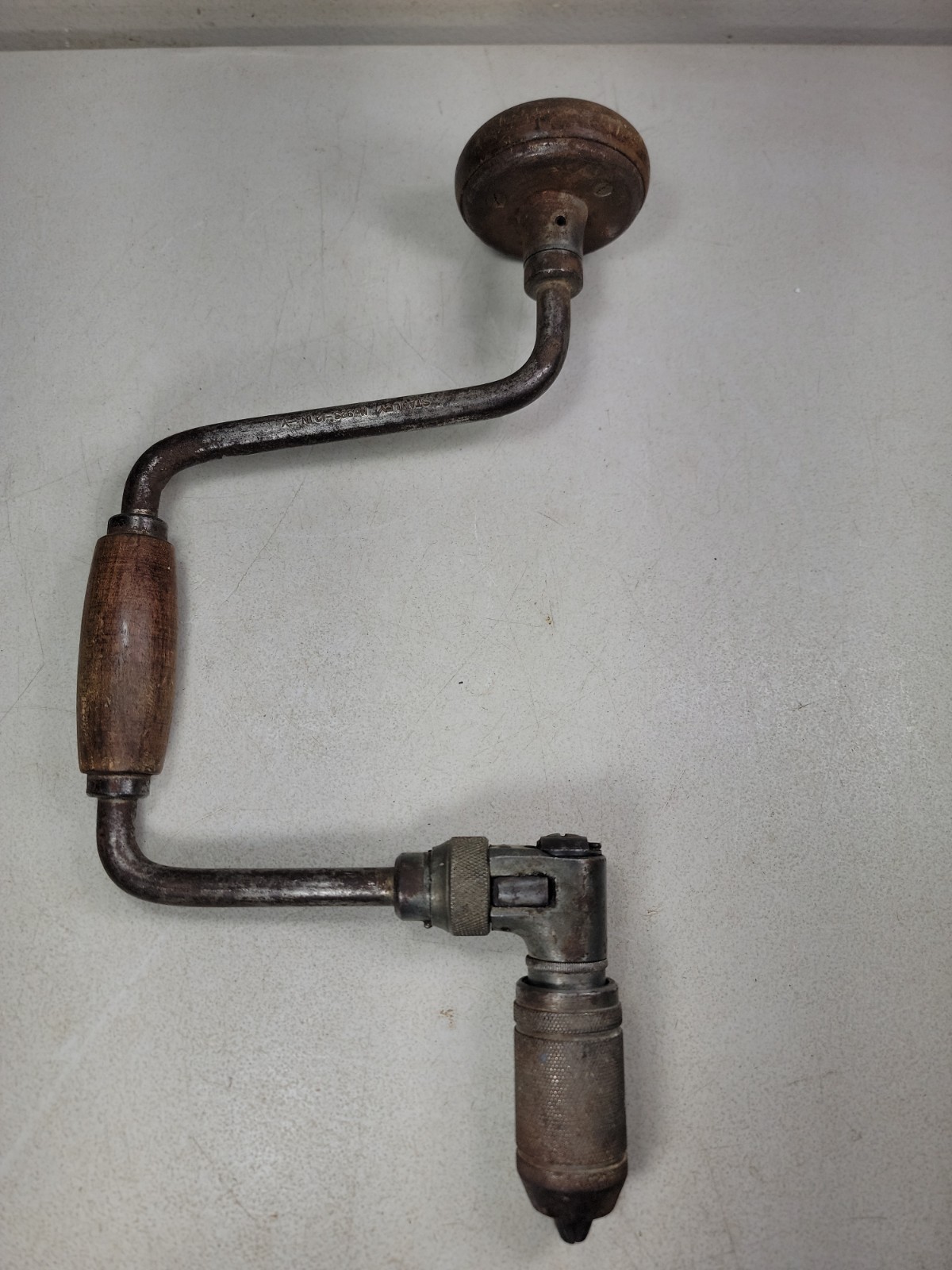 Vintage Stanley Bit Brace Hand Drill No 923-12 IN-Y Ratcheting 12\
