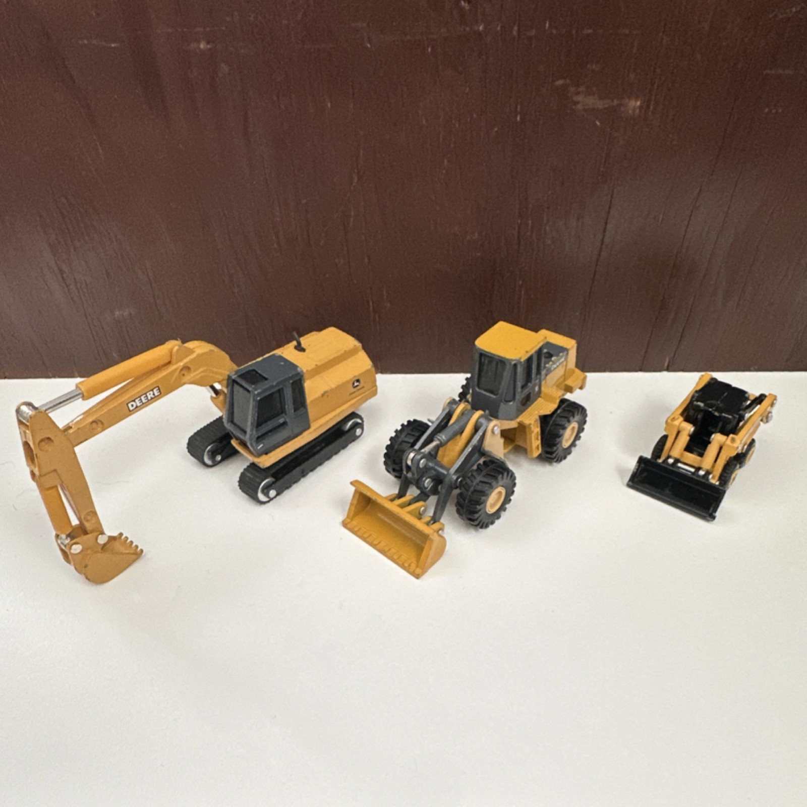 John Deere Diecast Construction Vehicles Lot Excavator Loader Skid Steer John Deere Diecast Construction Vehicles Lot Excavator Loader Skid Steer