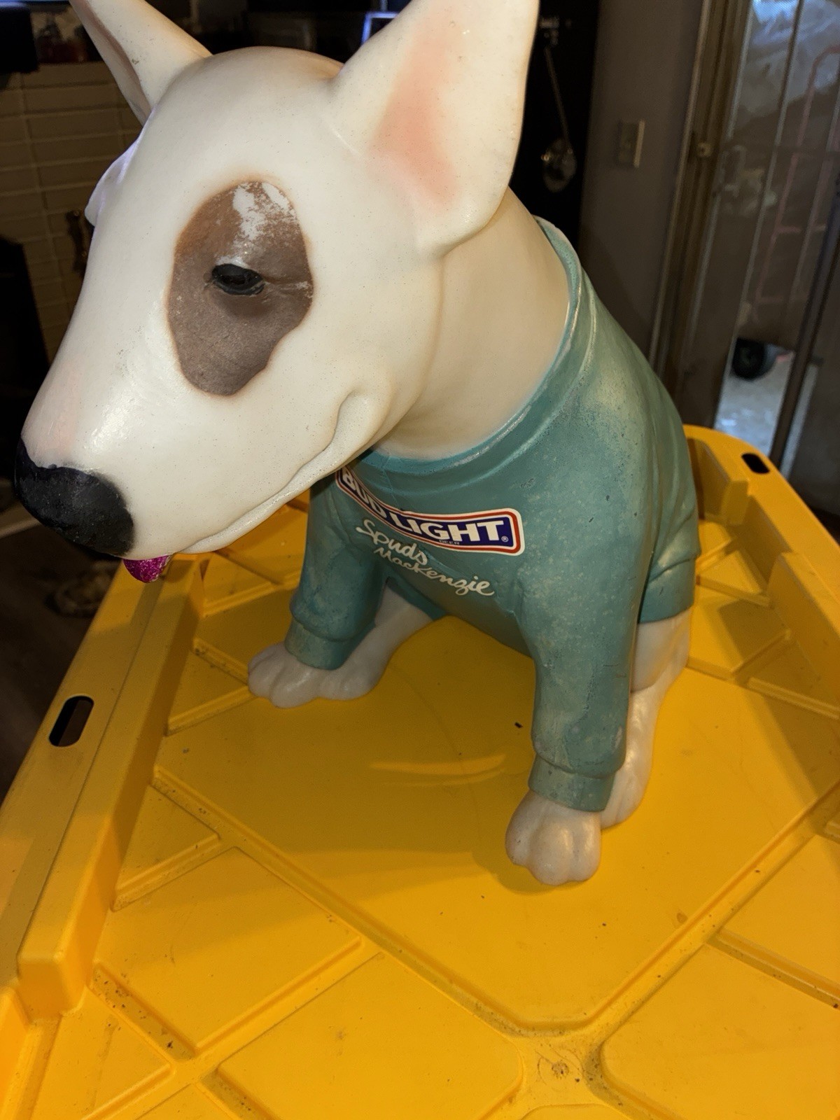Spuds Mackenzie vintage 1987 Bud Light blow mold “Missing lamp”.