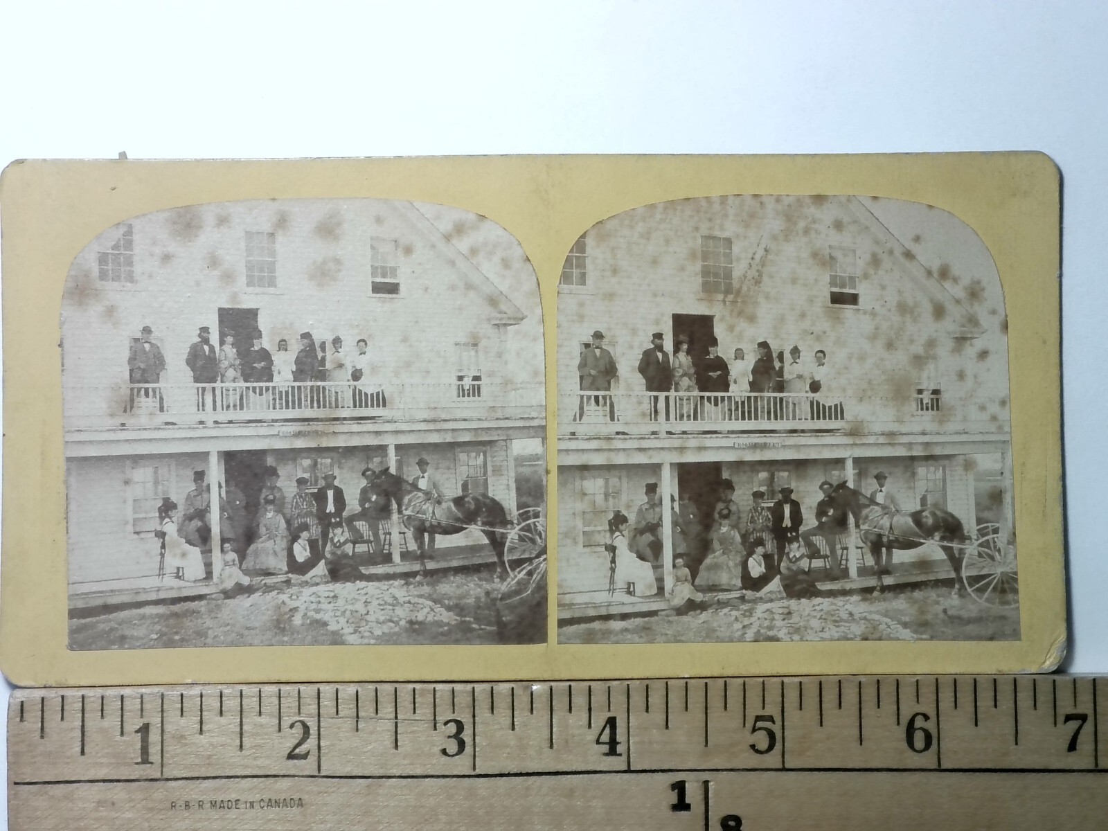 Hampton Beach NH Blake Cottage Stereoview William N Hobbs 1870s Flat Mount Hampton Beach NH Blake Cottage Stereoview William N Hobbs 1870s Flat Mount