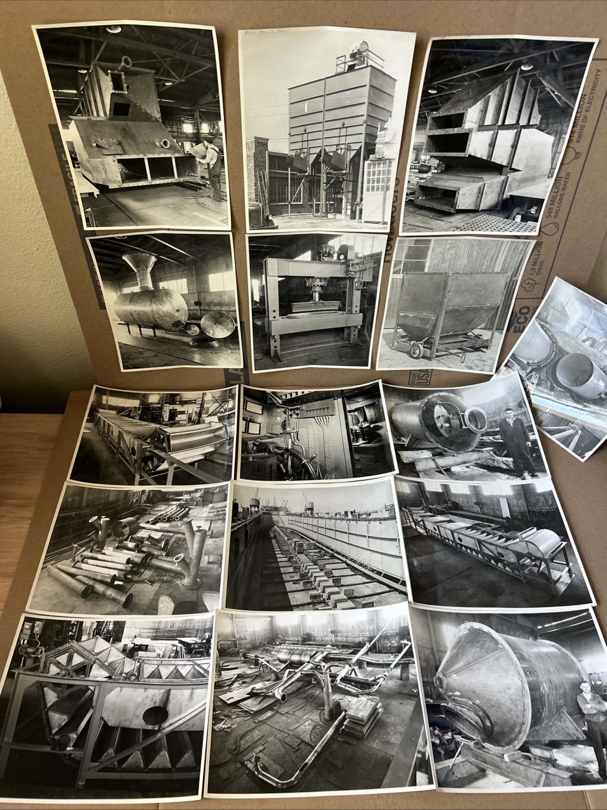 Lot-16 VTG Industrial Factory Photographs Machinery BW 8x10 Silver Gelatin