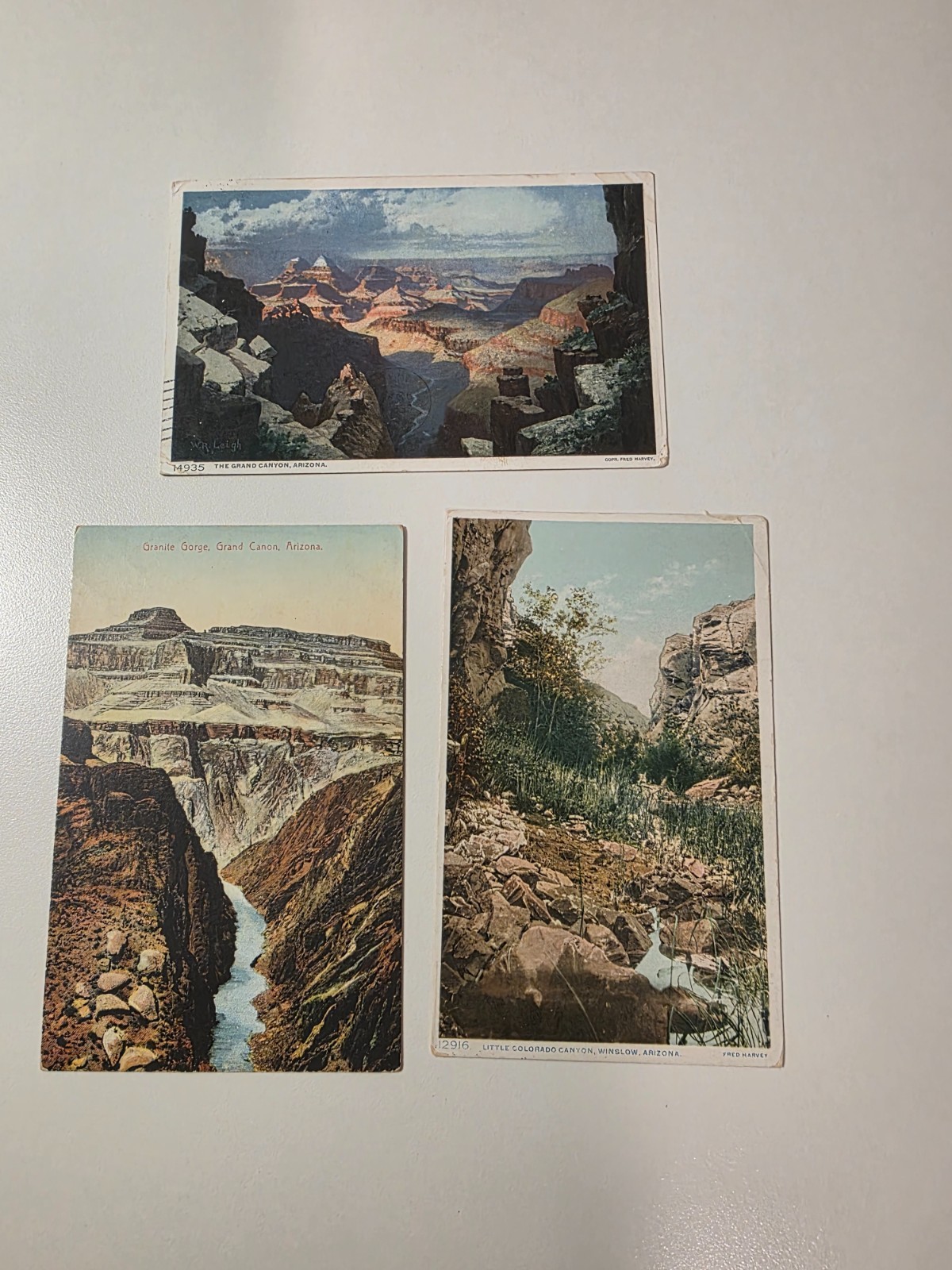 3 Antique Used Postcards - 1910 Grand Canyon/1910 Grand Canyon/1910 Winslow, AZ