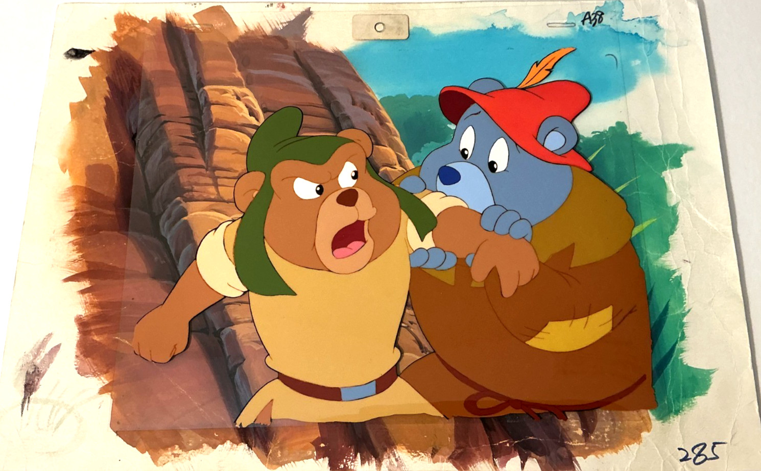 GUMMI BEARS (1985) Original Production Cel Disney animation Art Tummi Gruffi GUMMI BEARS (1985) Original Production Cel Disney animation Art Tummi Gruffi