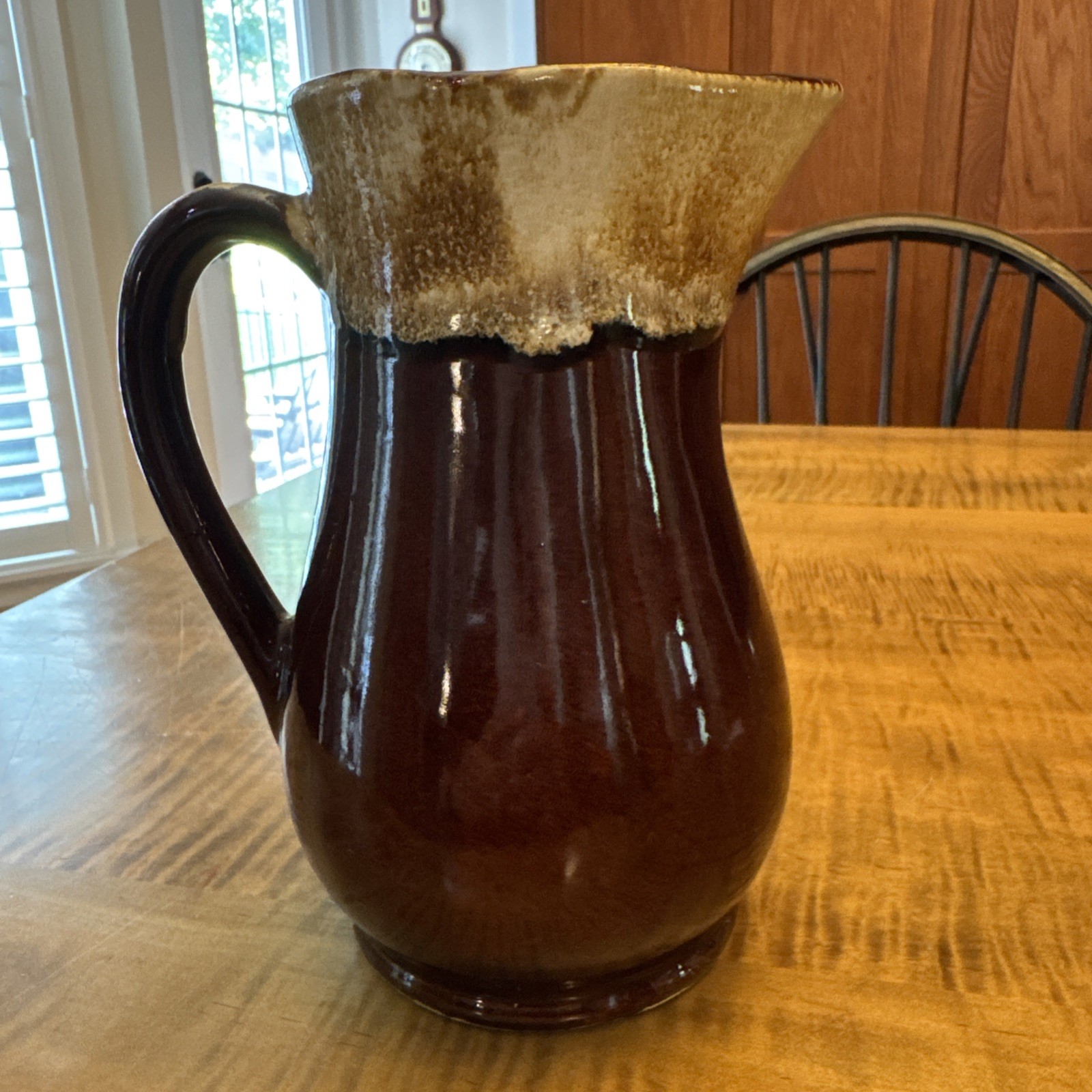 Vintage 1960’s Roseville OH. RRP CO. Pottery Brown Drip Pitcher 7 1/4” Vintage 1960’s Roseville OH. RRP CO. Pottery Brown Drip Pitcher 7 1/4”