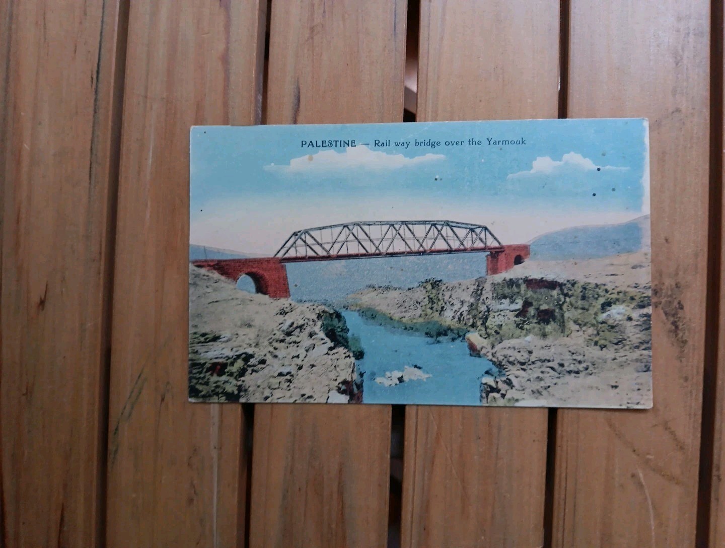Railway Bridge Over The Yarmouk Destroyed Night Of The Bridges 1946 Tinted PC Railway Bridge Over The Yarmouk Destroyed Night Of The Bridges 1946 Tinted PC
