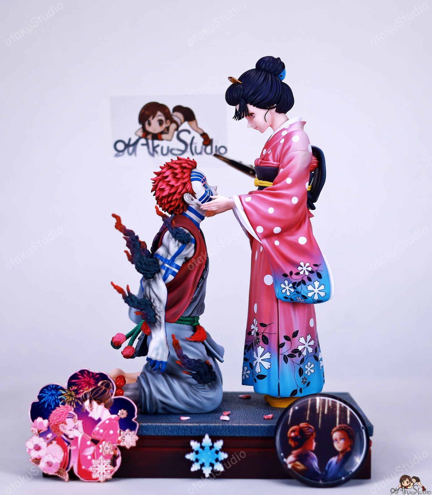 POP.ART Studio – Hakuji (Akaza) & Koyuki – Resin Statue Deluxe Version In Stock
