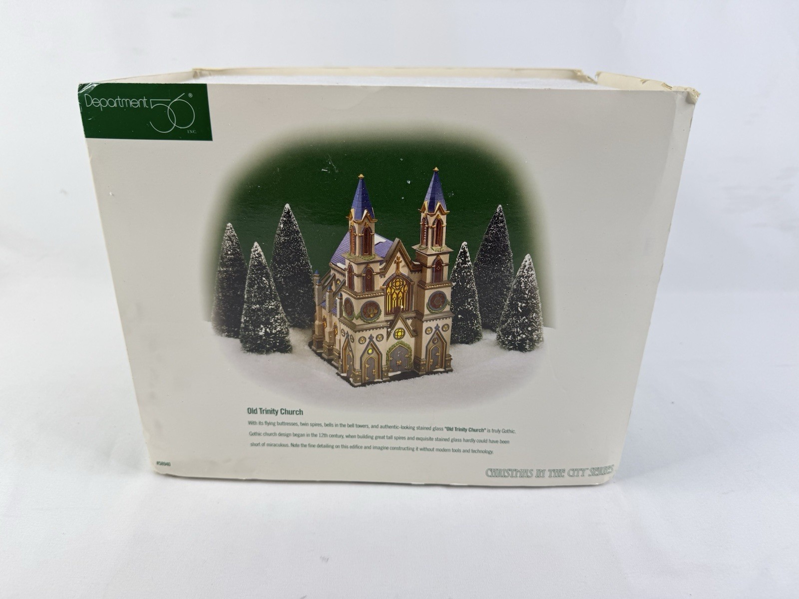 Department 56 Old Trinity Church 58940 Christmas in the City 1998 with Box Department 56 Old Trinity Church 58940 Christmas in the City 1998 with Box