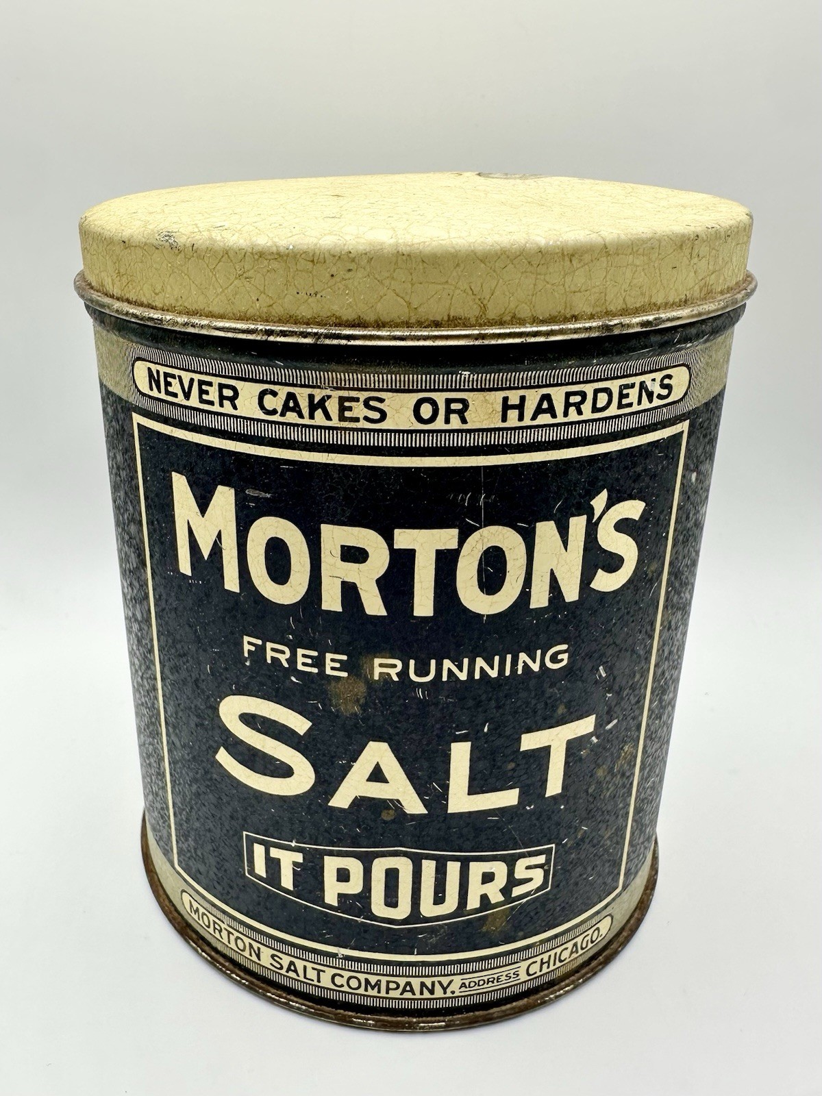 Rare Original Morton’s Salt Tin - Rare Original Morton’s Salt Tin -