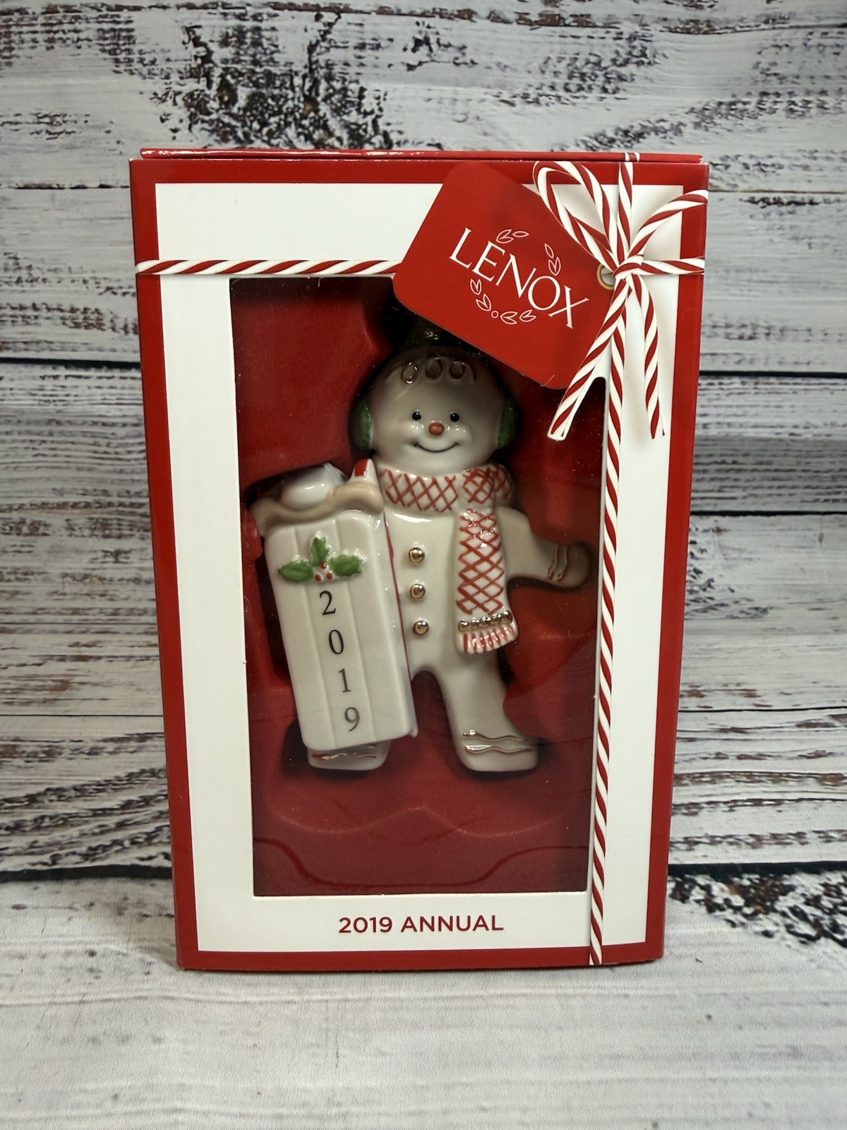 Lenox 2019 Sledding Gingerbread Ornament - New in Box