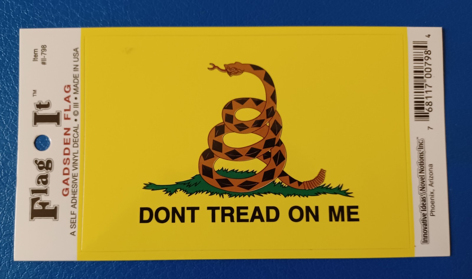 Don\'t Tread On Me Gadsden Flag Vinyl Decal Sticker 5” X 3.5” By Flag It New