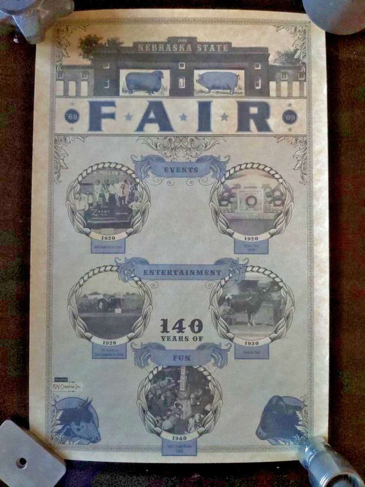 2009 Nebraska State Fair 140 Years Of Fun Commemorative Poster Lincoln NE 1868 2009 Nebraska State Fair 140 Years Of Fun Commemorative Poster Lincoln NE 1868