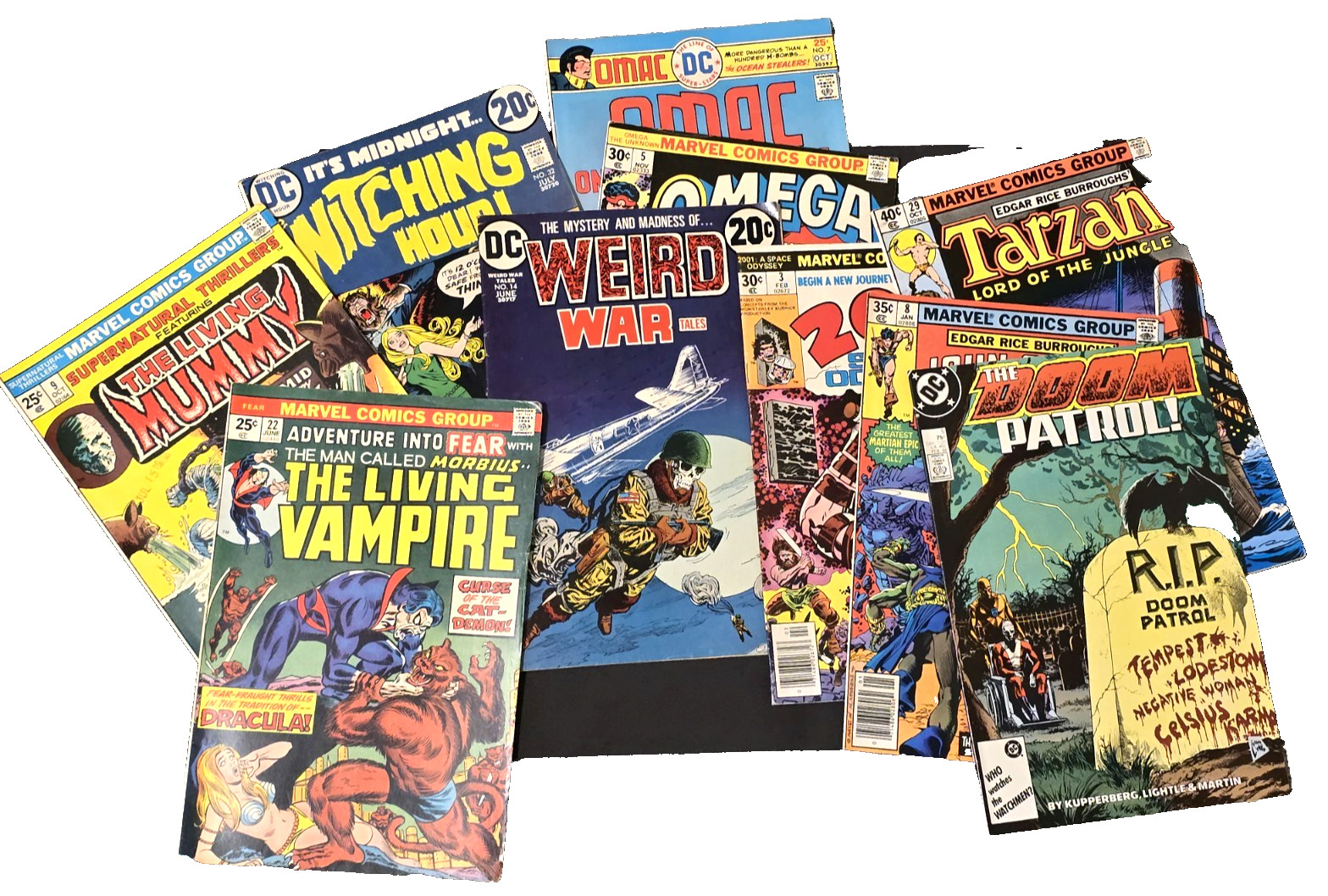 Sci-Fi & Horror Comic VTG Lot 10 Books 1970s Bronze Age Morbius Kirby DC Marvel Sci-Fi & Horror Comic VTG Lot 10 Books 1970s Bronze Age Morbius Kirby DC Marvel