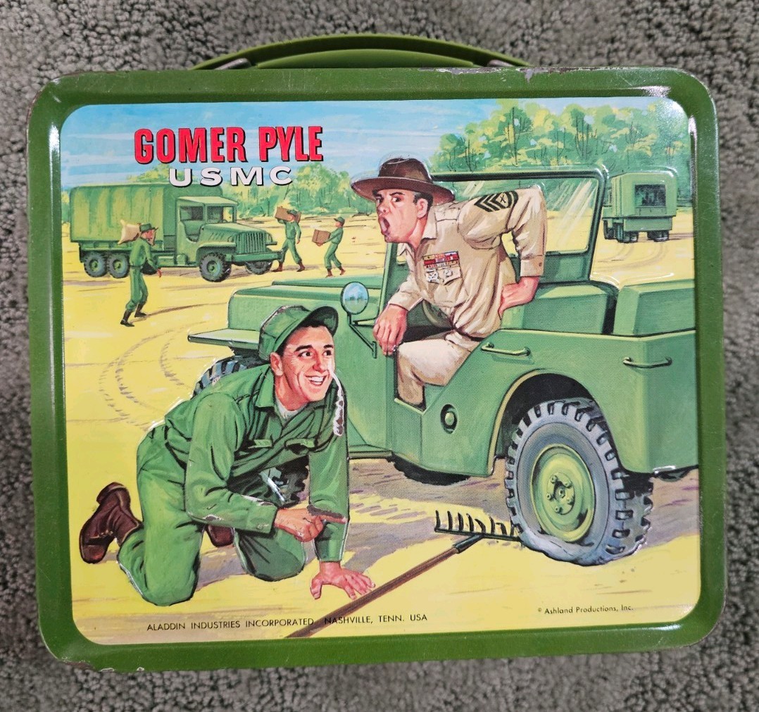 Vintage 1966 Gomer Pyle U.S.M.C. Metal Lunch Box Excellent Condition By Aladdin