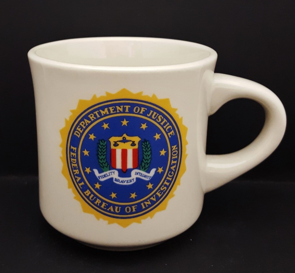 VINTAGE DOJ DEPARTMENT OF JUSTICE FBI FEDERAL BUREAU OF INVESTIGATION MUG F18
