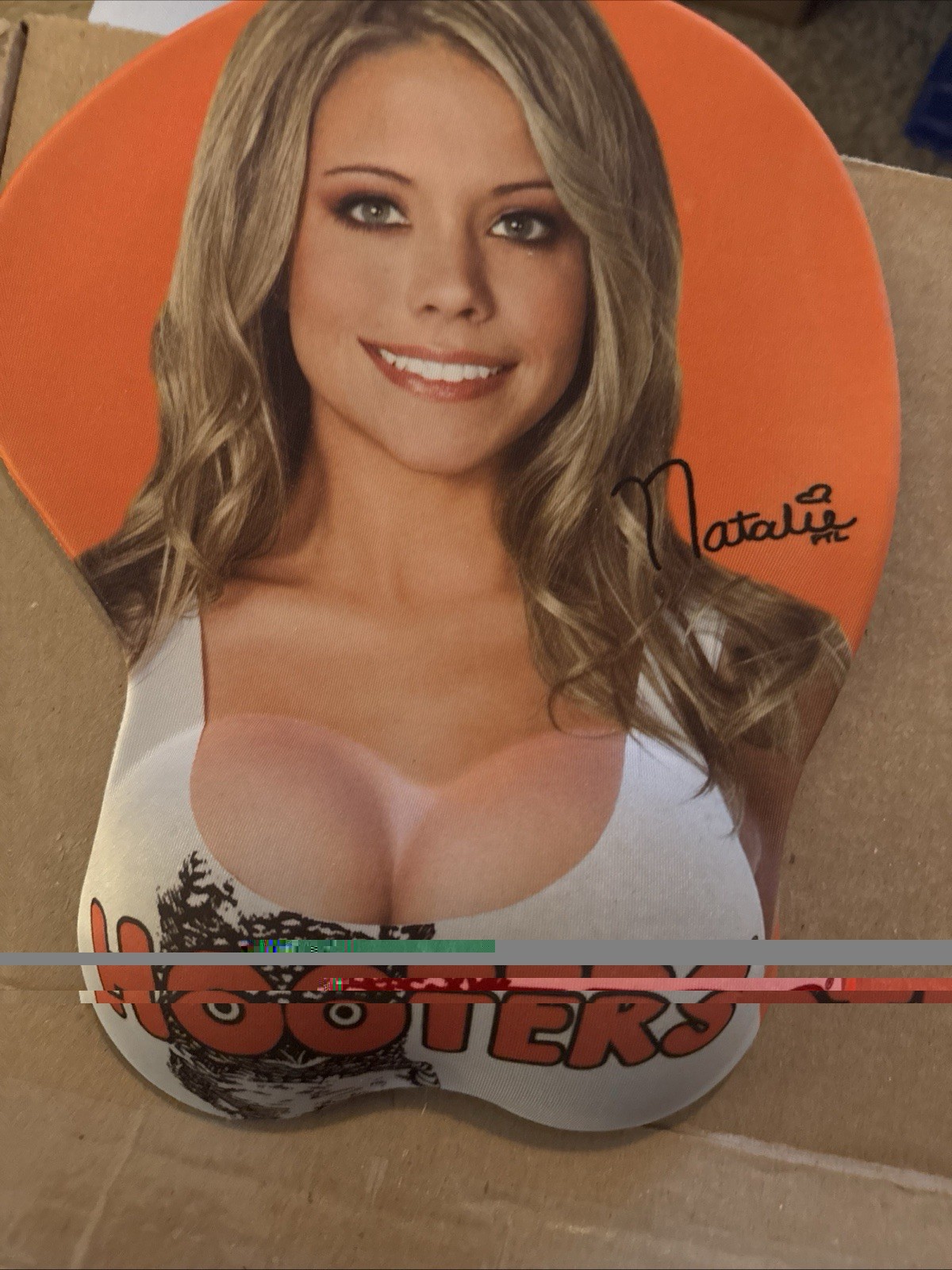 HOOTERS Girl Squishy Boobs Mousepad - “Natalie Reeves” (Rare OOAK) HOOTERS Girl Squishy Boobs Mousepad - “Natalie Reeves” (Rare OOAK)