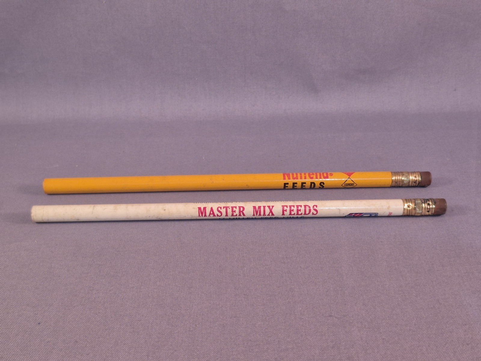Vintage Pencil Lot of 2 Nutrena McMillen Feed Mills Farmers Advertisement White