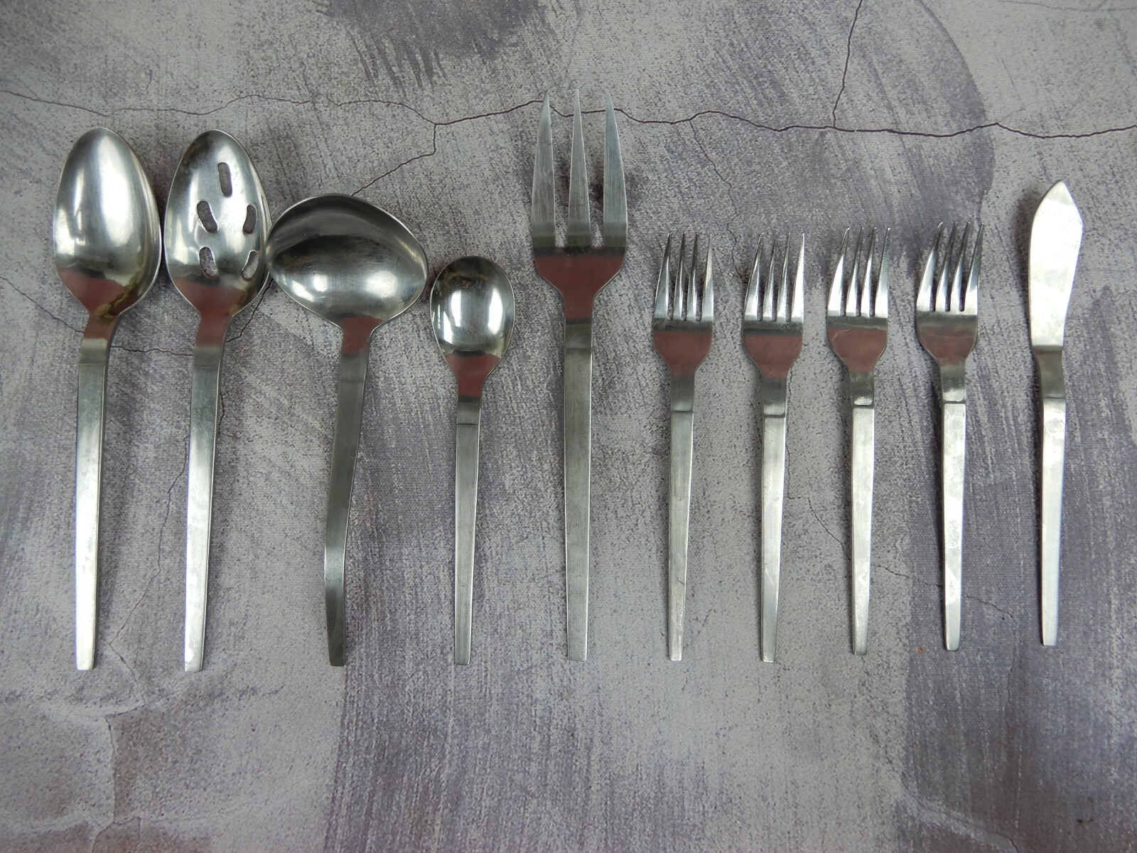 Vintage Ten (10) Piece Set Miscellaneous Stainless Korea Flatware 