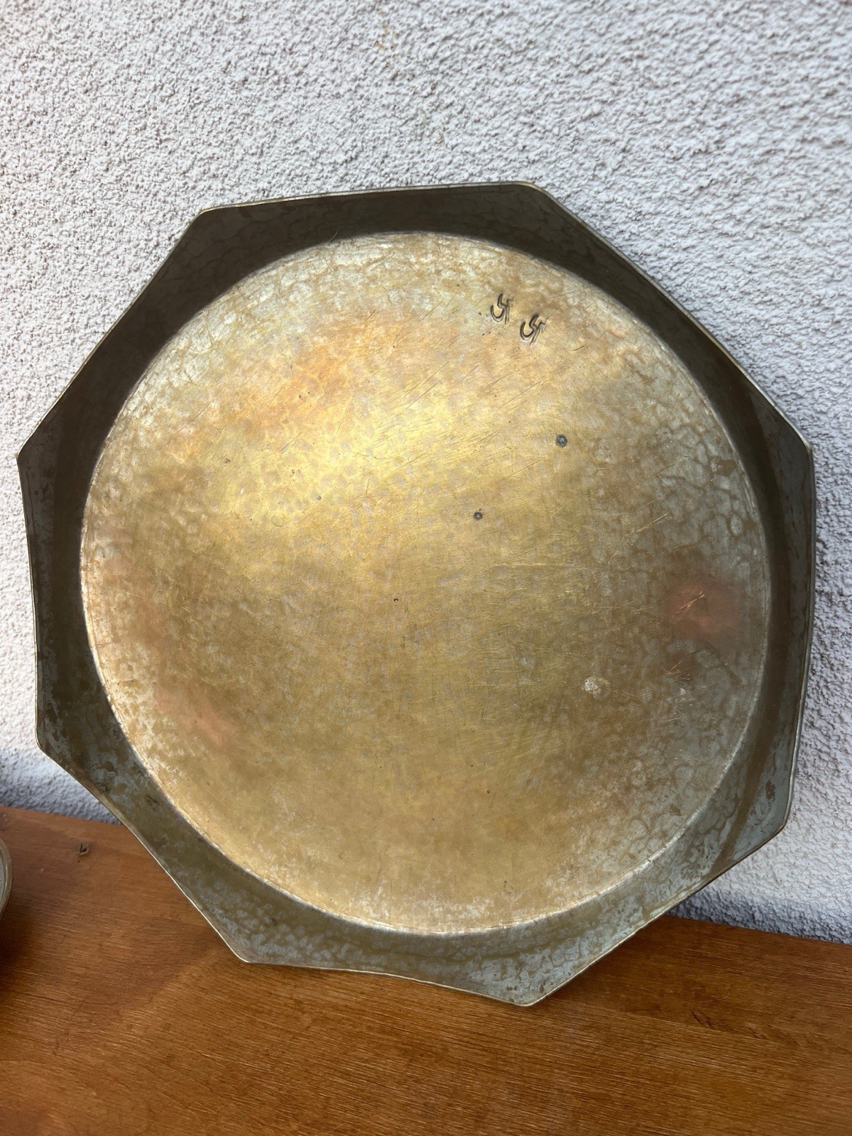 Vintage Hand Hammered Brass Copper Tea Serving TrayStamped MiddleEastern Persian Vintage Hand Hammered Brass Copper Tea Serving TrayStamped MiddleEastern Persian