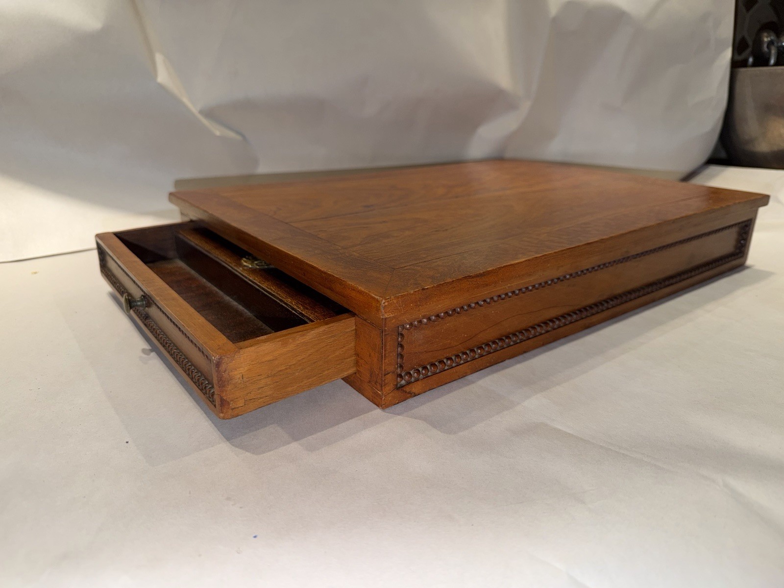 Rare Antique Connecticut Portable Lap Desk With Drawer