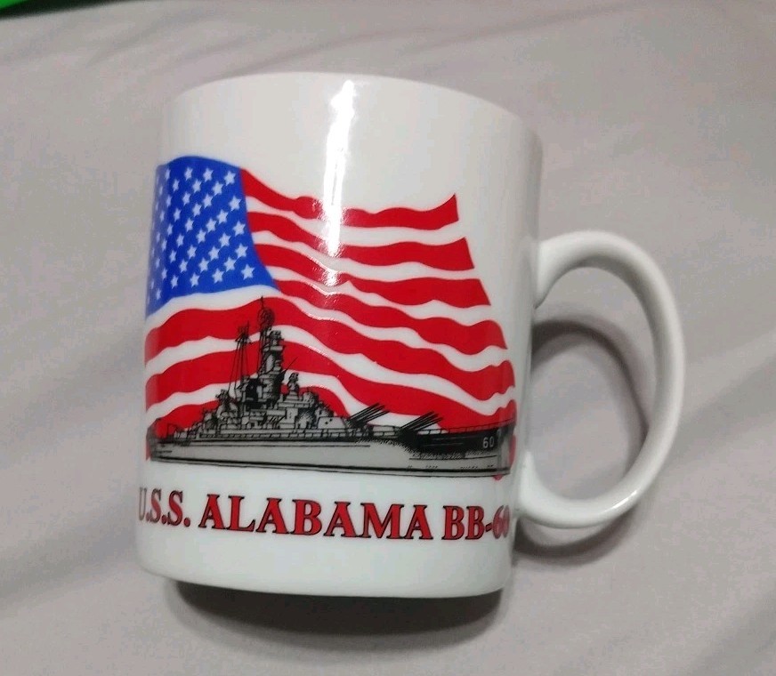 Mug USS ALABAMA (BB-60) Memorial To Alabama Veterans - Collectible Mug Limited Mug USS ALABAMA (BB-60) Memorial To Alabama Veterans - Collectible Mug Limited