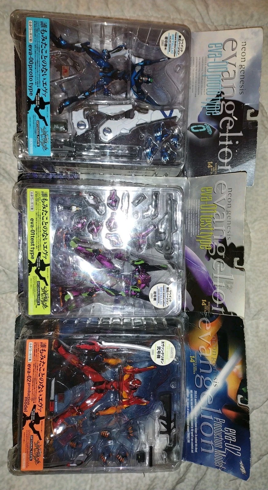 NEON GENESIS EVANGELION EVA-00, 01, 02  KAIYODO XEBEC Figure Combo Set 