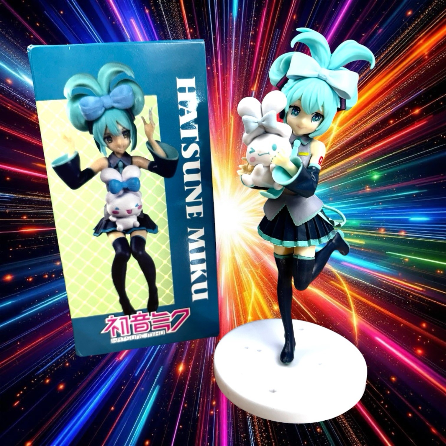 Hot 20CM Anime Hatsune Miku X Cinnamoroll Figure Anime Peripheral Collectible* Hot 20CM Anime Hatsune Miku X Cinnamoroll Figure Anime Peripheral Collectible*