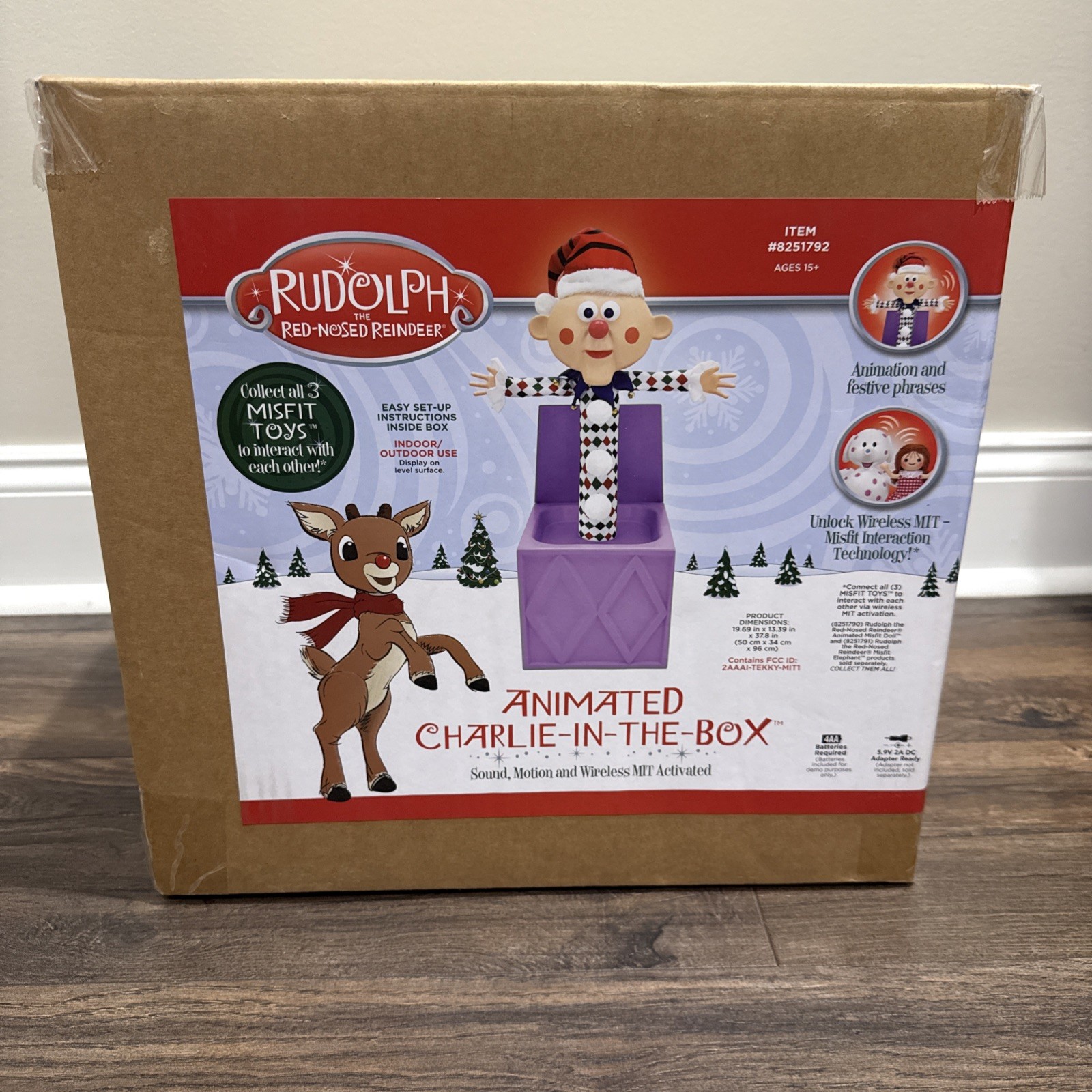 Charlie in the Box Misfit Rudolph the Red Nosed Reindeer Lowe\'s 2026 NIB ON HAND