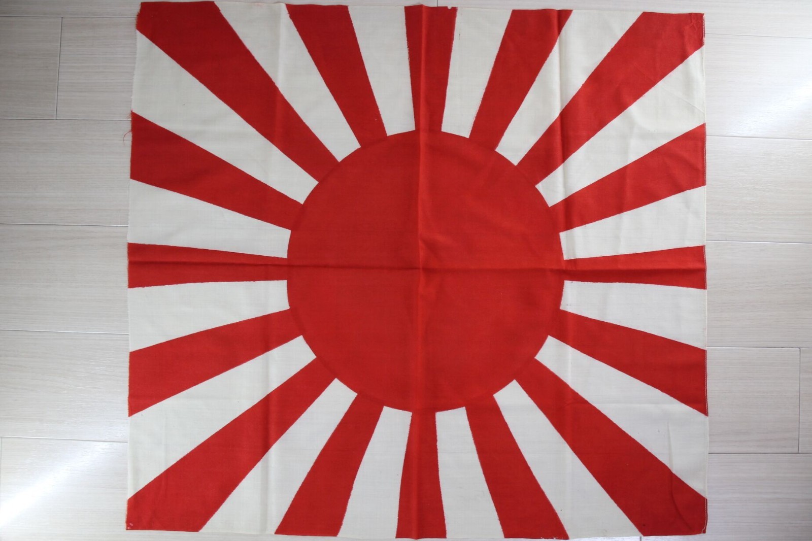 WWII Era Japanese Rising Sun Silk Sign Nearly Square 75 x 81 cm  P89