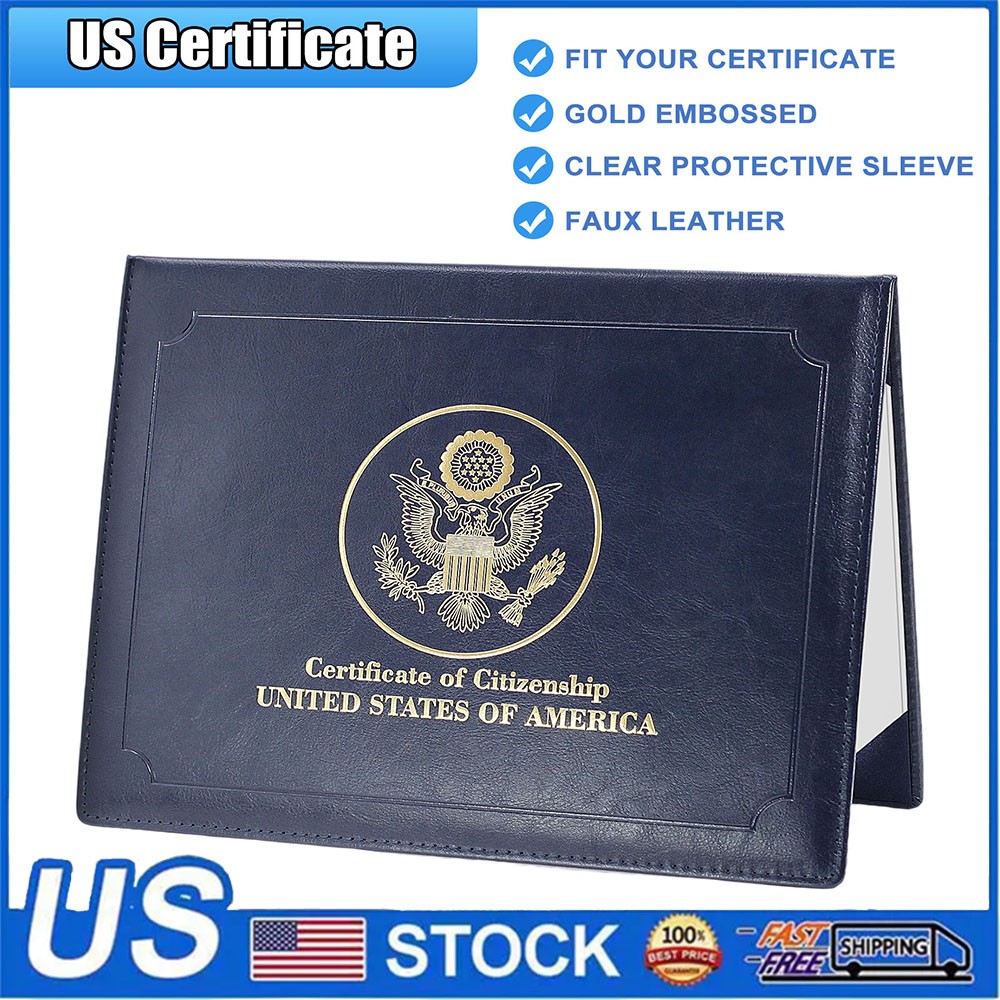 US Citizenship Certificate Holder Naturalization Certificate Cover Protector NEW US Citizenship Certificate Holder Naturalization Certificate Cover Protector NEW