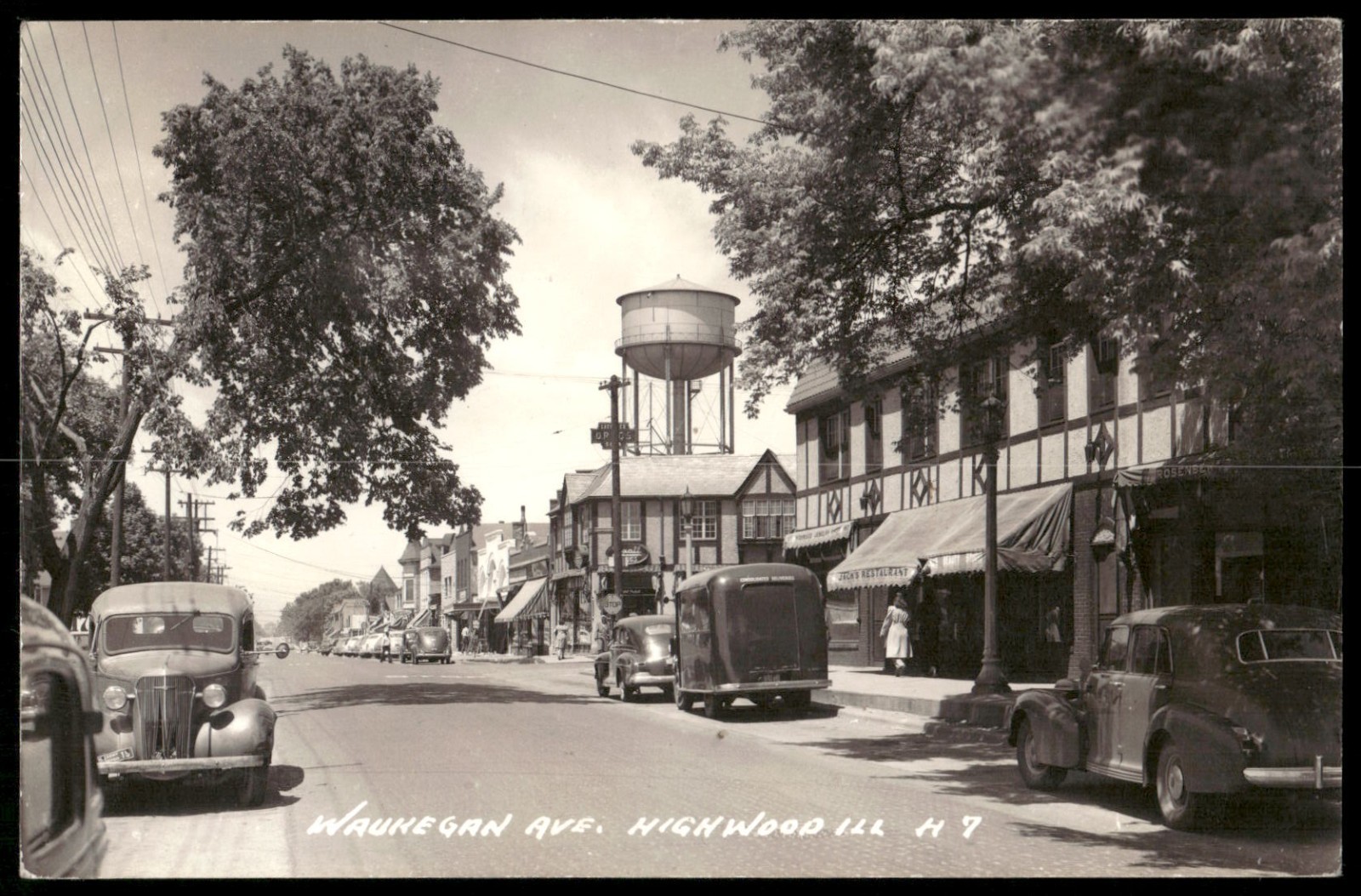 Vintage Postcard Real Photo Waunegan Ave Highwood Illinois 