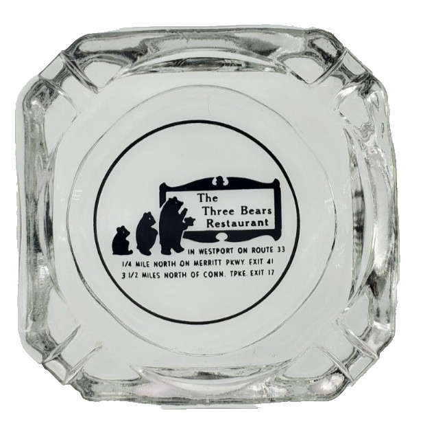 Vintage Marketing Ashtray The Three Bears Restaurant Westport Connecticut CT Vintage Marketing Ashtray The Three Bears Restaurant Westport Connecticut CT