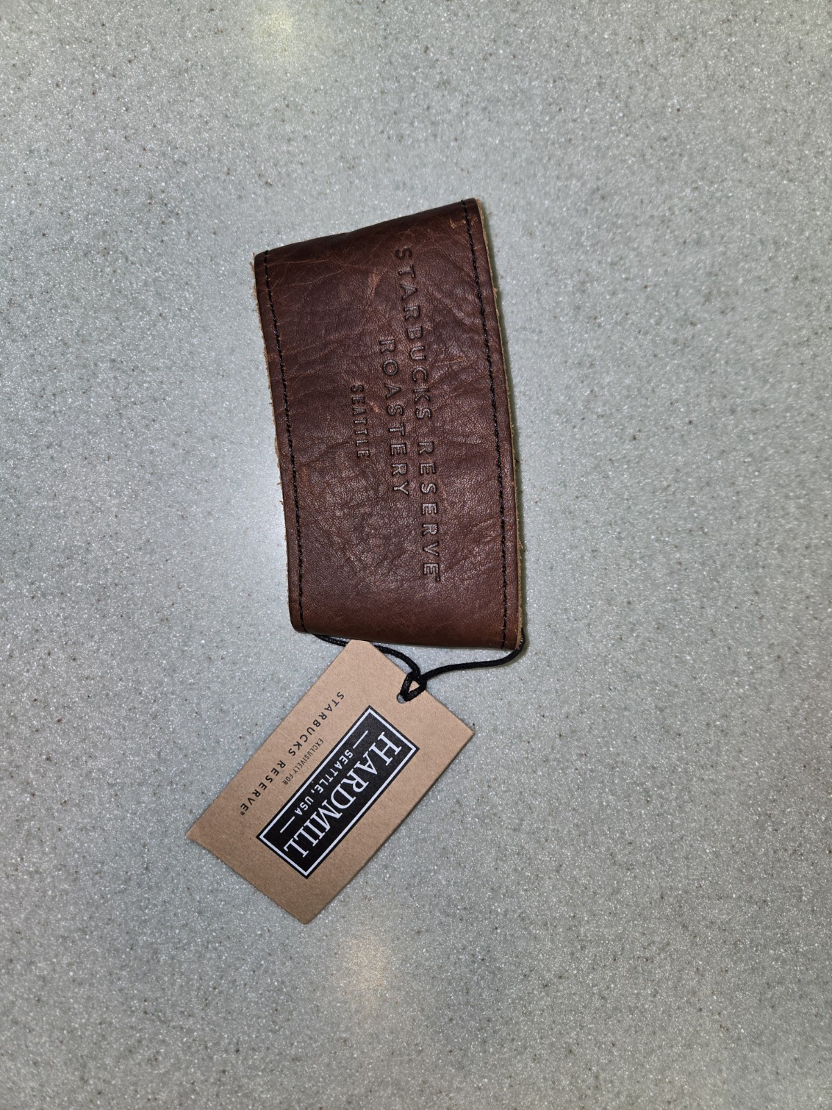 Starbucks Reserve Roastery reusable leather cup sleeve