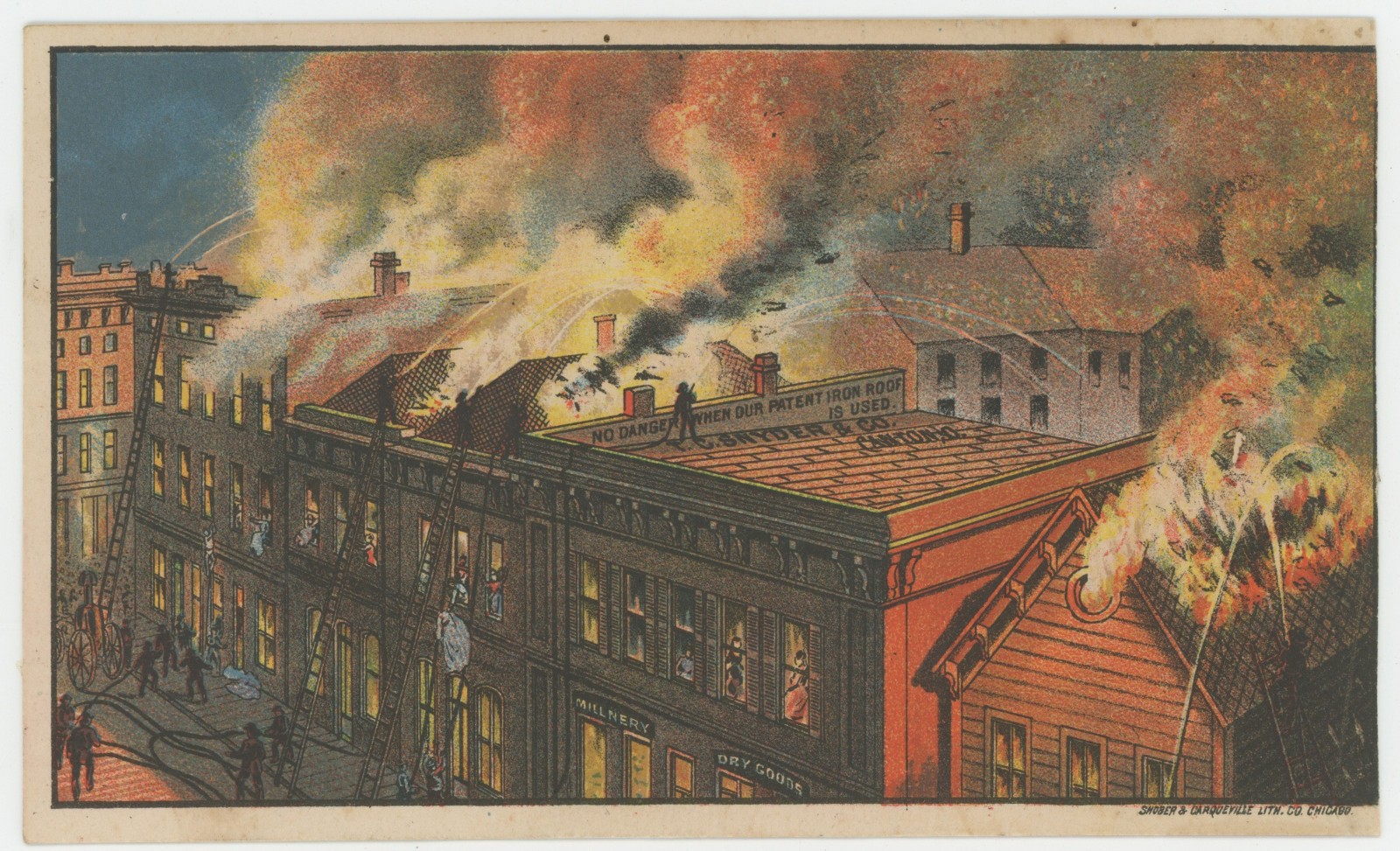 Sheet Iron Roofing Fireproof 1880\'s Trade Card
