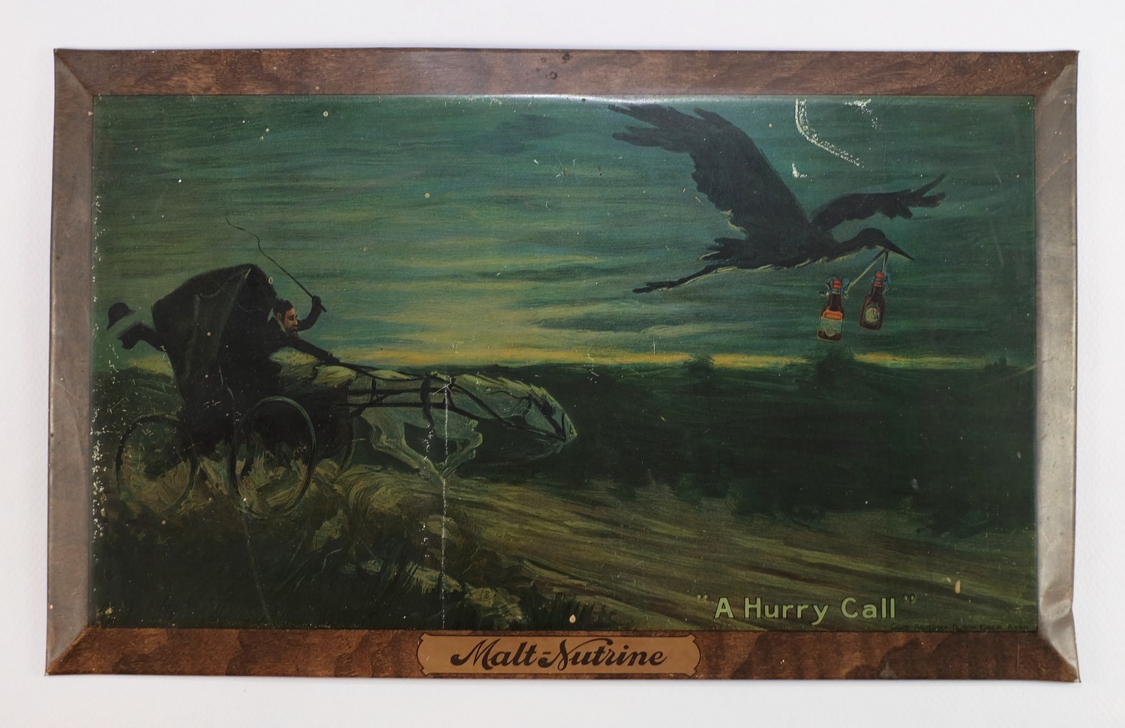 Anheuser-Busch Malt-Nutrine Drink Antique Advertising Tin Sign 1890s-1900s Anheuser-Busch Malt-Nutrine Drink Antique Advertising Tin Sign 1890s-1900s