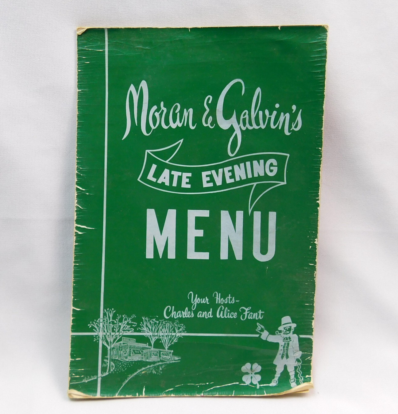 Vintage Moran & Galvins Late Evening Restaurant Menu Hillside Illinois 1950s Era