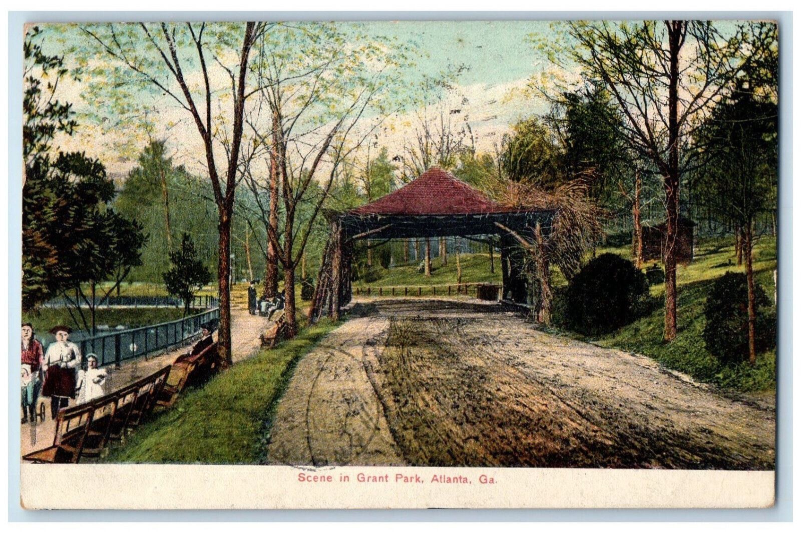 1908 Scene in Grant Park Atlanta Georgia GA Antique Posted Postcard 1908 Scene in Grant Park Atlanta Georgia GA Antique Posted Postcard
