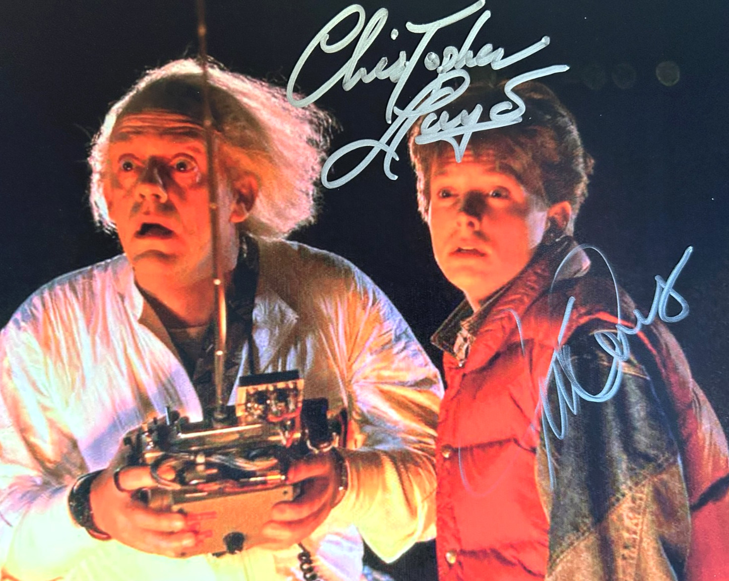 Michael J. Fox, Christopher Lloyd Signed 8x10 Authentic Original Autograph + COA
