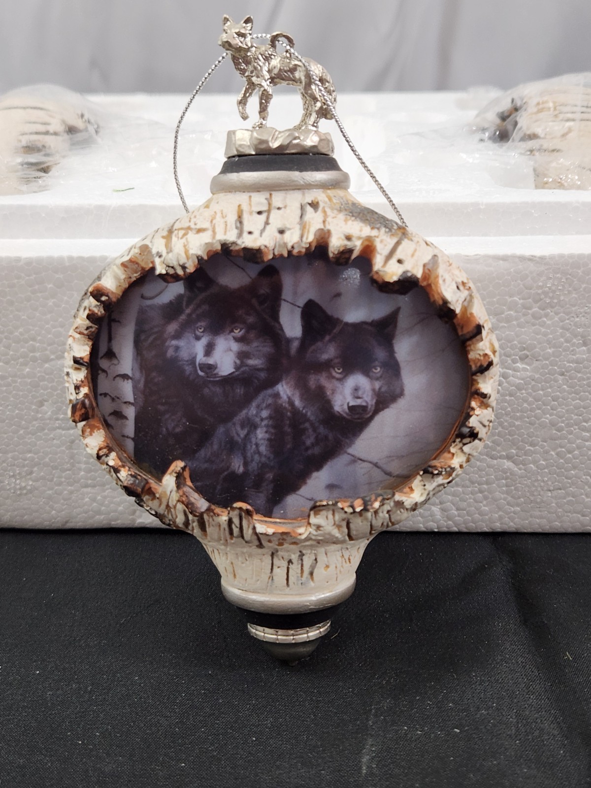 The Bradford Editions Spirits of the Forest Wolf 3 Ornament Set