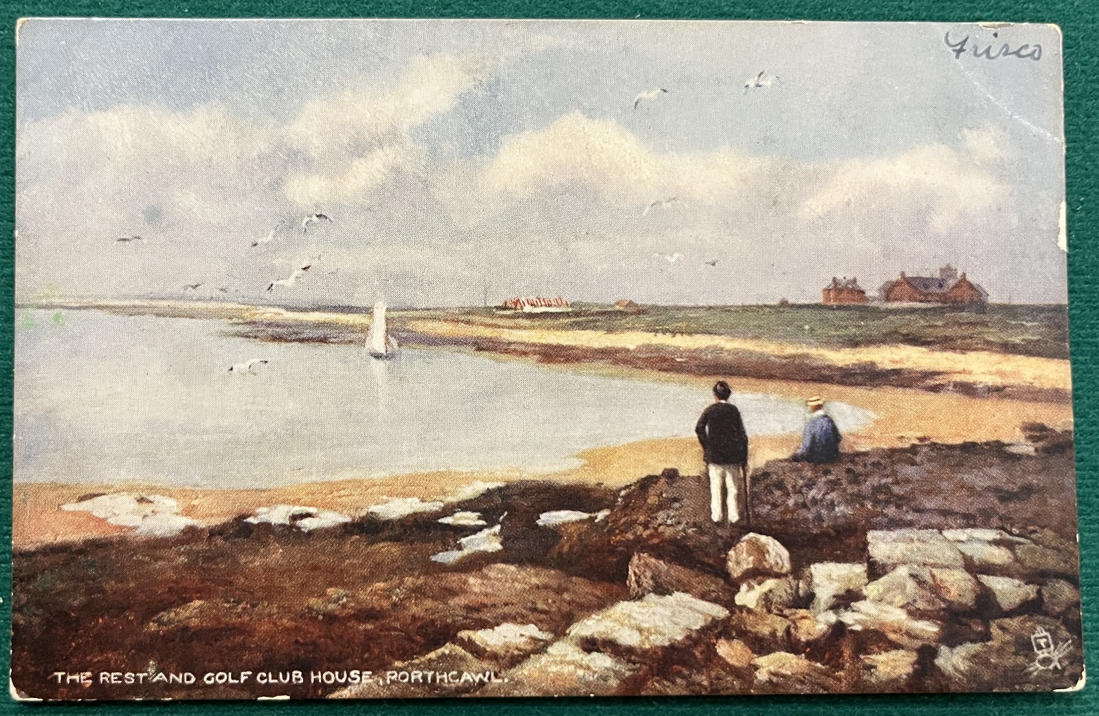 Porthcawl Rest & Golf Club House – Tuck’s Oilette – Coastal Scene – Unused