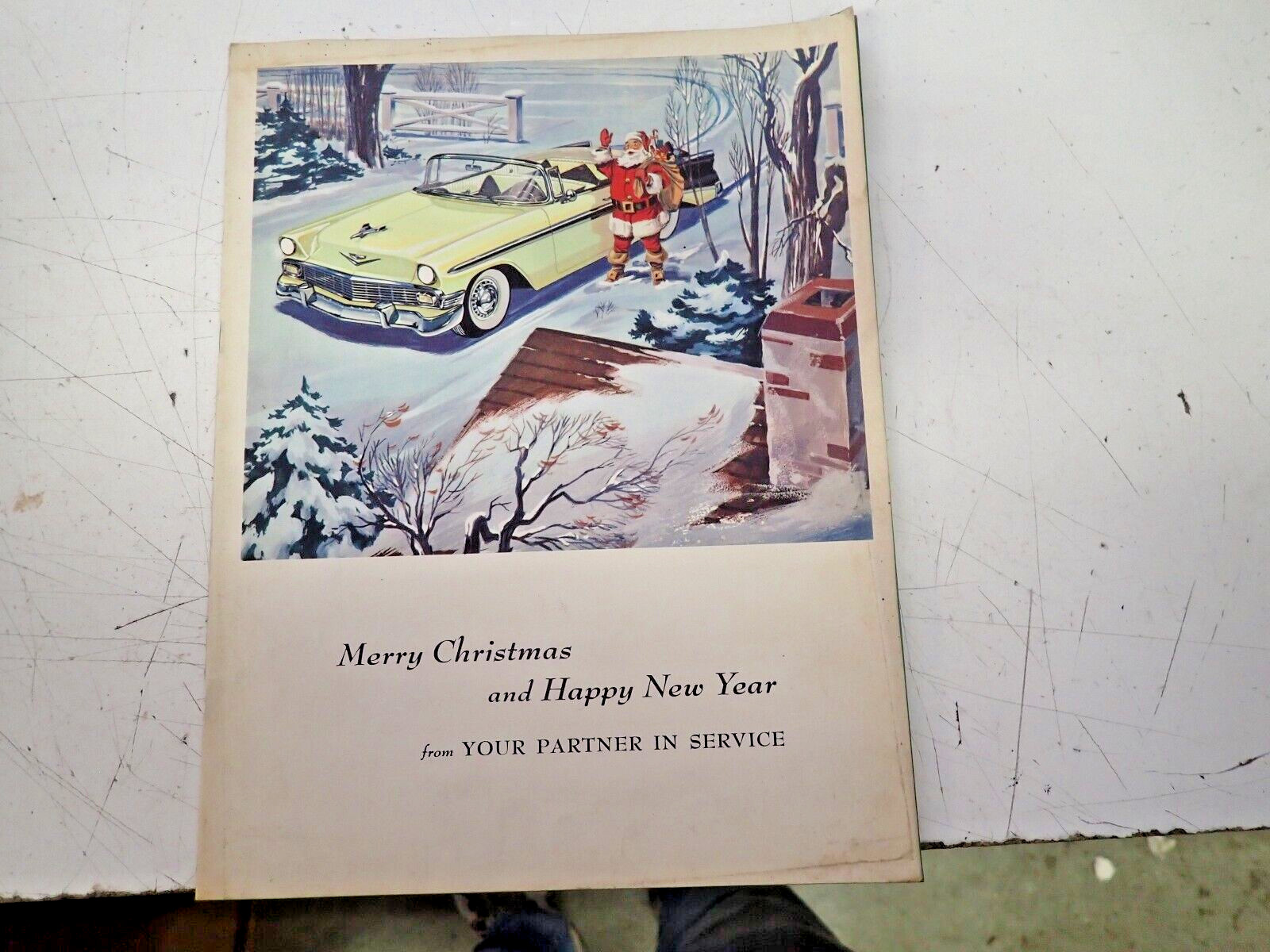Original 1956 Chevrolet Convertible / 4 Dr GM Christmas Dealership Brochure Original 1956 Chevrolet Convertible / 4 Dr GM Christmas Dealership Brochure