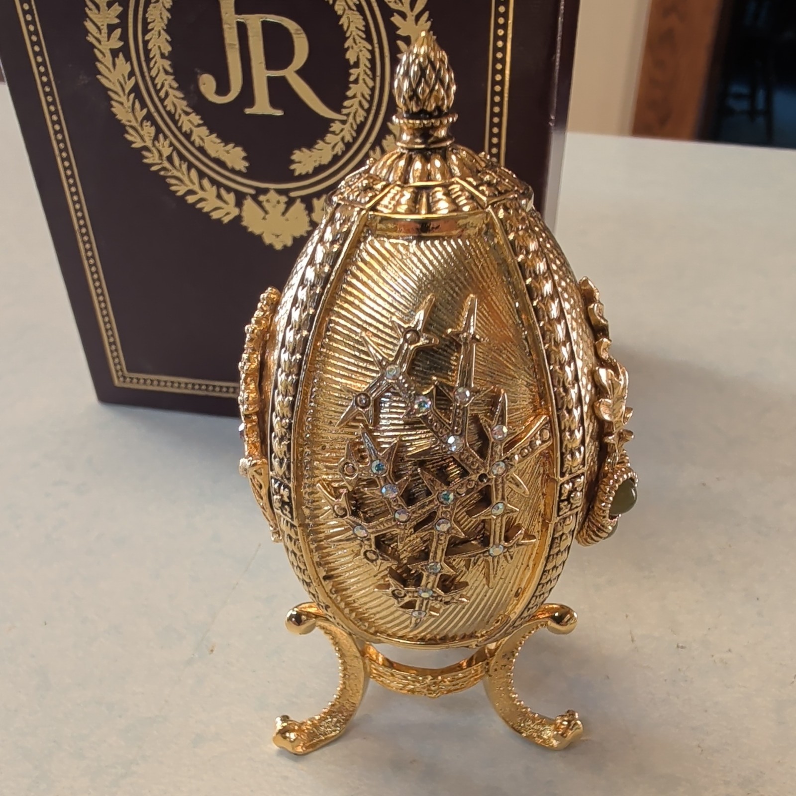Vintage Joan Rivers Imperial Treasures The Four Seasons Egg 4\