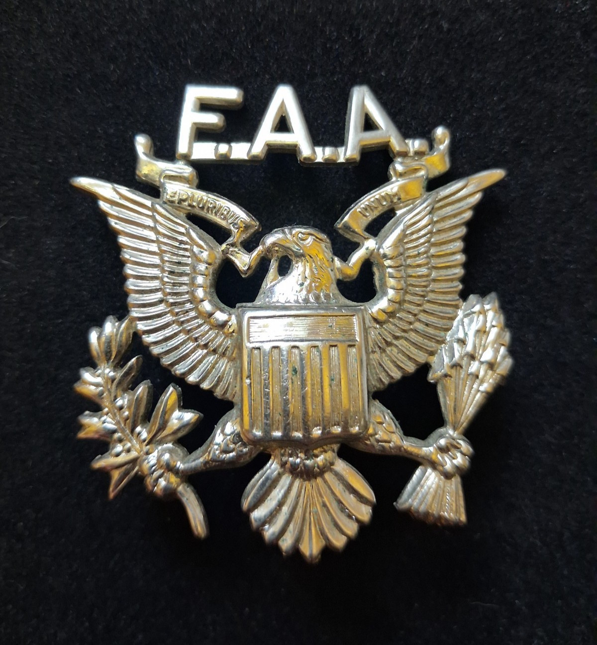 Vintage FAA Federal Aviation Administration Visor Cap Badge Eagle Insignia Screw