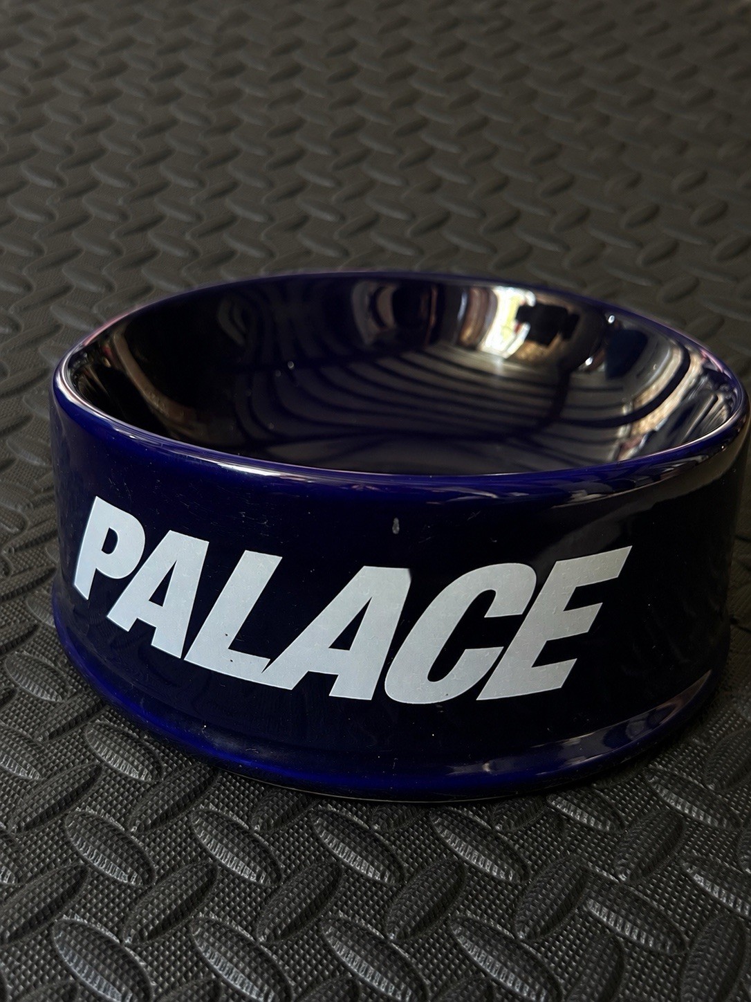 Palace Skateboards Ceramic Dog Bowl Blue White Logo 2024 Rare Collectible