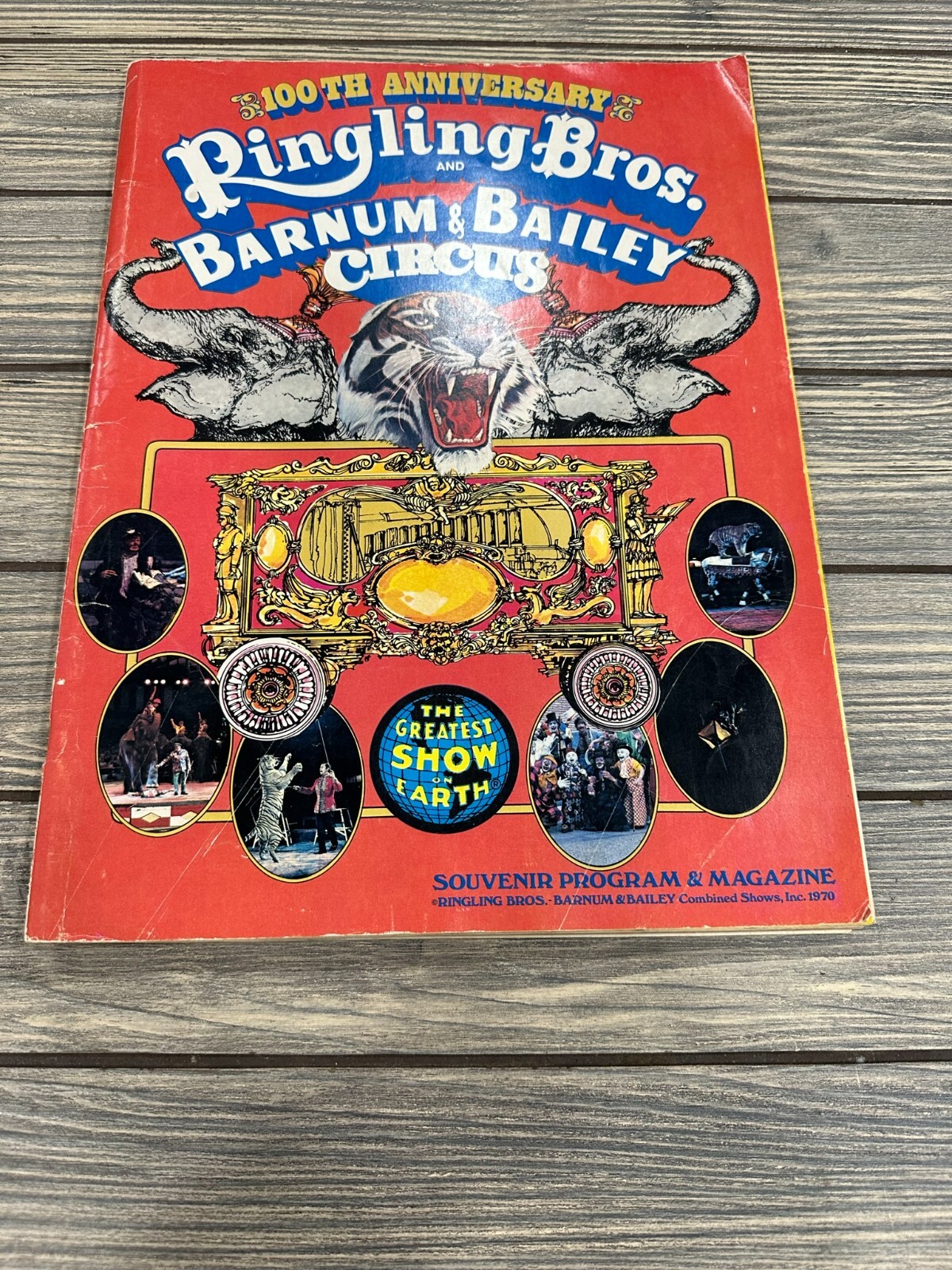 100TH ANNIVERSARY RINGLING BROS BROTHERS SOUVENIR PROGRAM 1970S CIRCUS