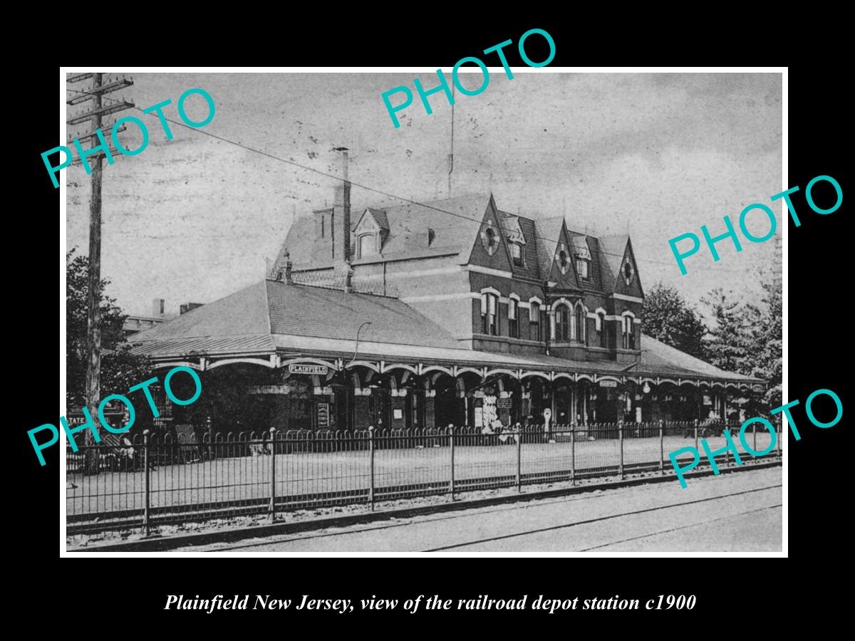 Plainfield New Jersey The Railroad Depot C1900 Large Historic Old Photo