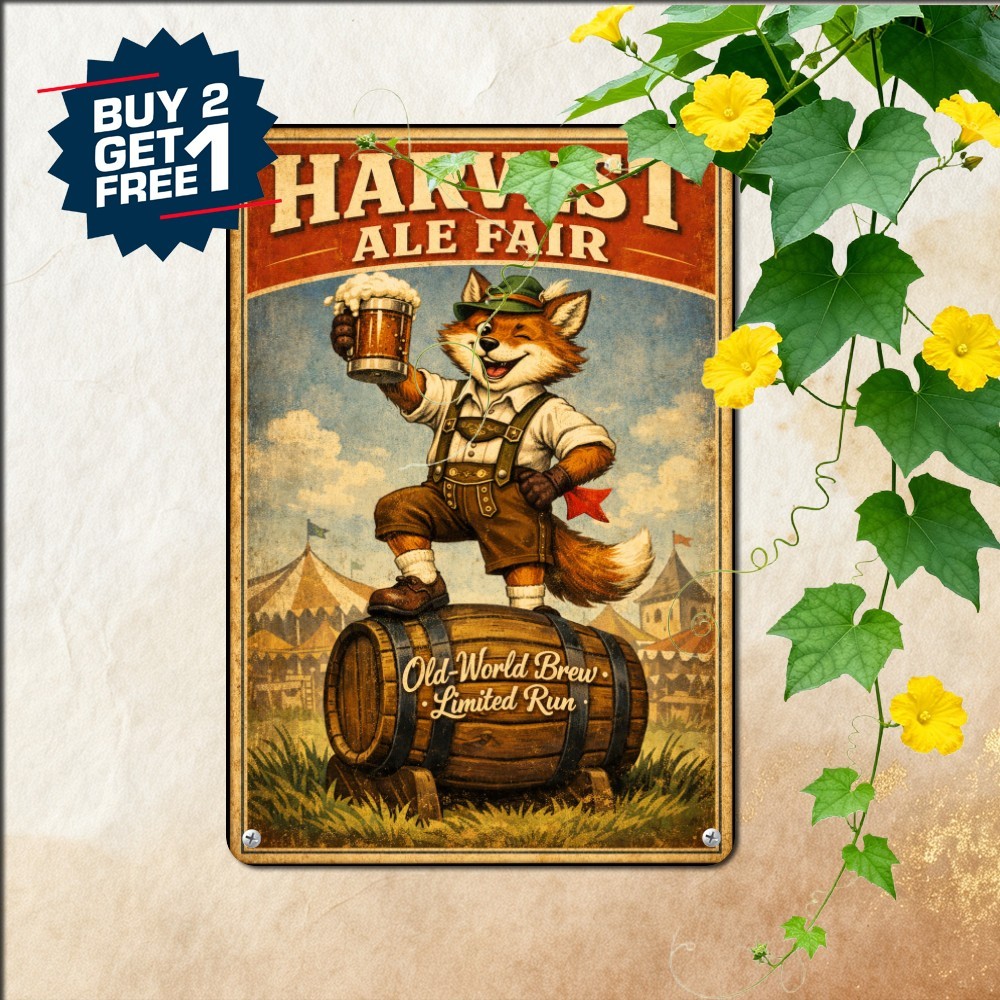 German Pale Lager Brew Beer Tavern Saloon Man Cave Wall Metal Tin Sign 8x12